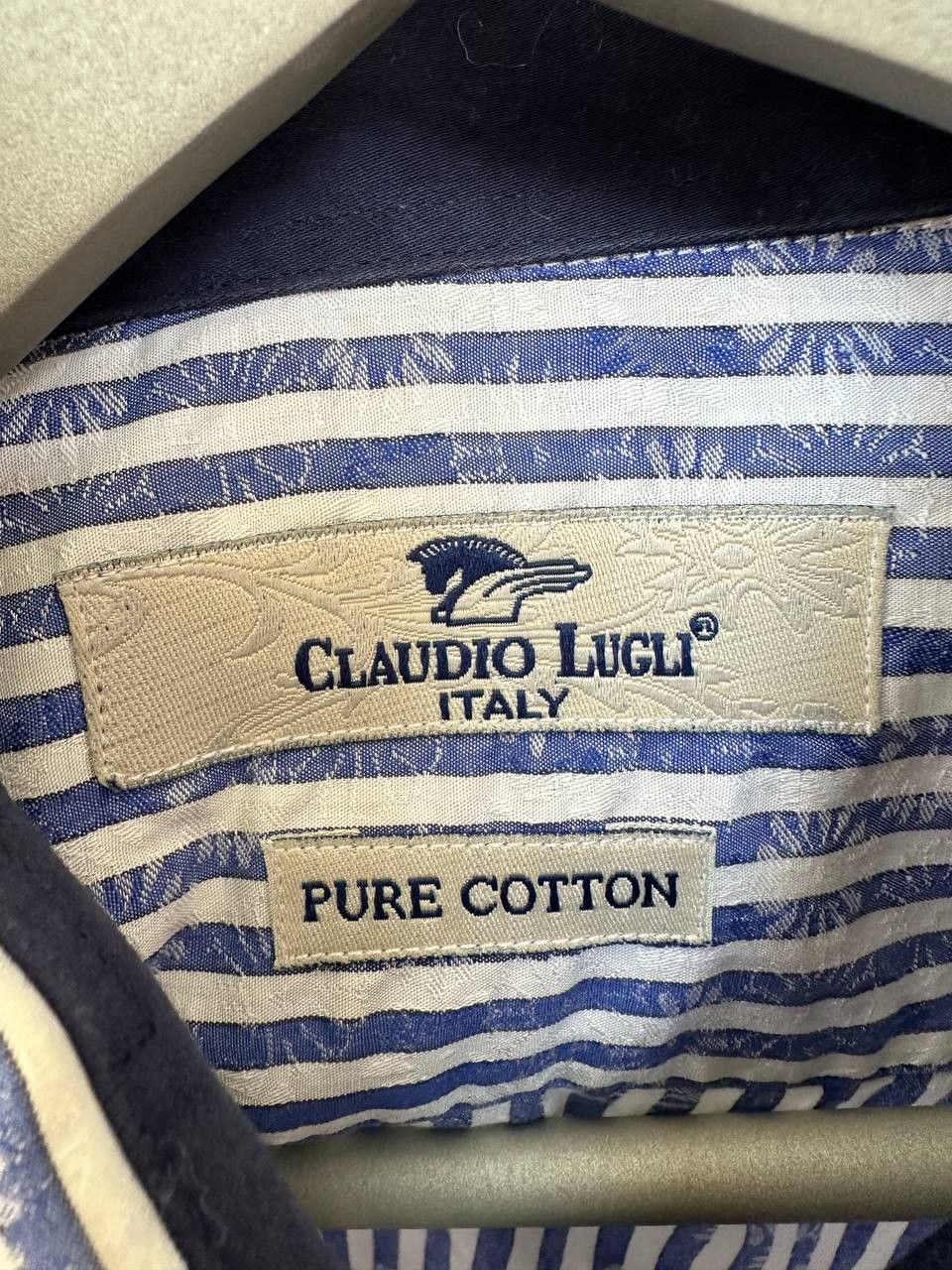 Other Claudio Lugli Italy Striped Floral Art Shirt Button Up Size US XL / EU 56 / 4 - 14 Thumbnail