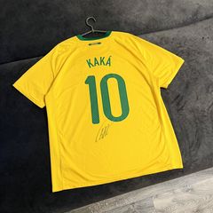 Kaka Signed FIFA World Cup™ Brazil Framed Retro Home Jersey