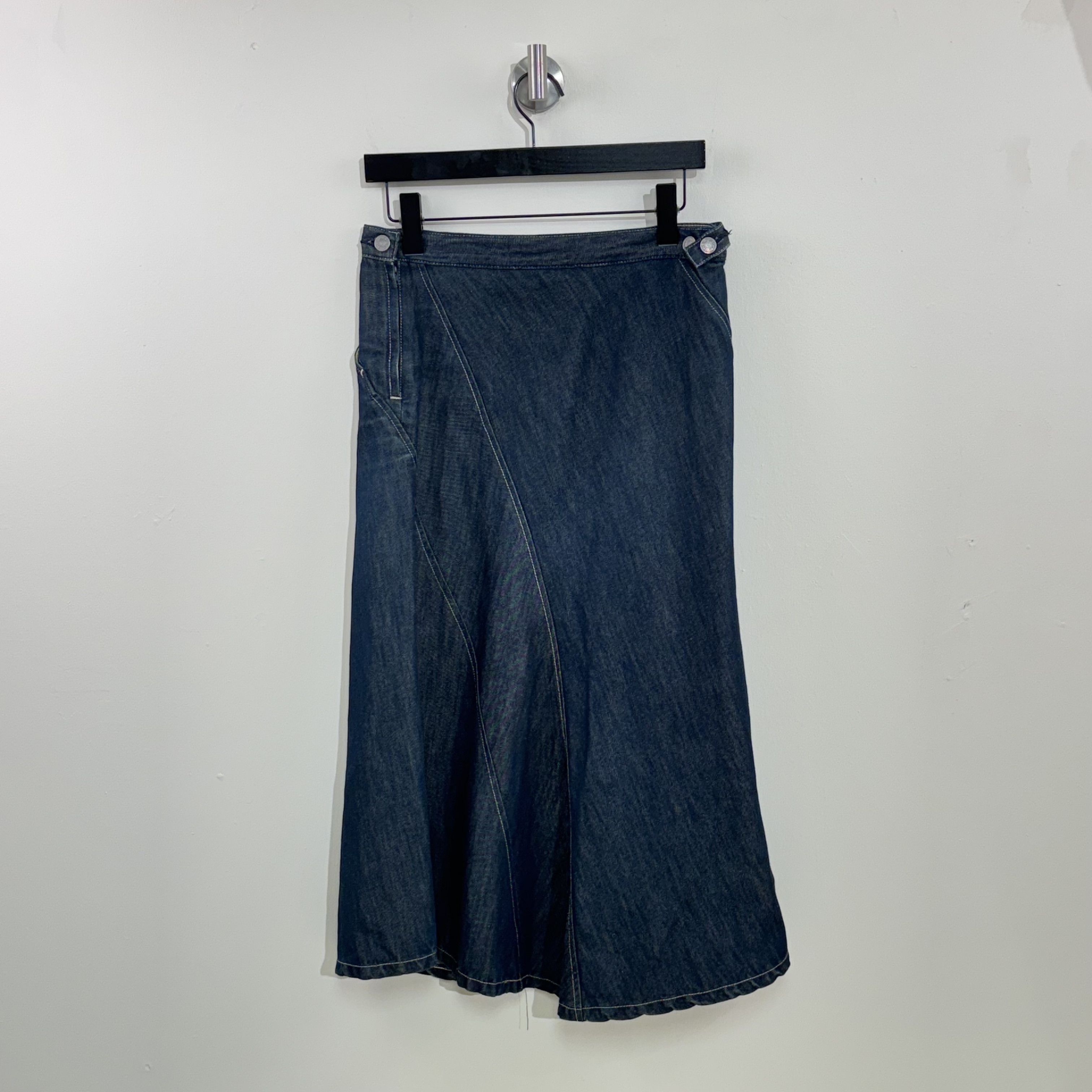 Y's Y's Yohji Yamamoto Denim Flare Skirt Size 28" / US 6 / IT 42 - 1 Thumbnail