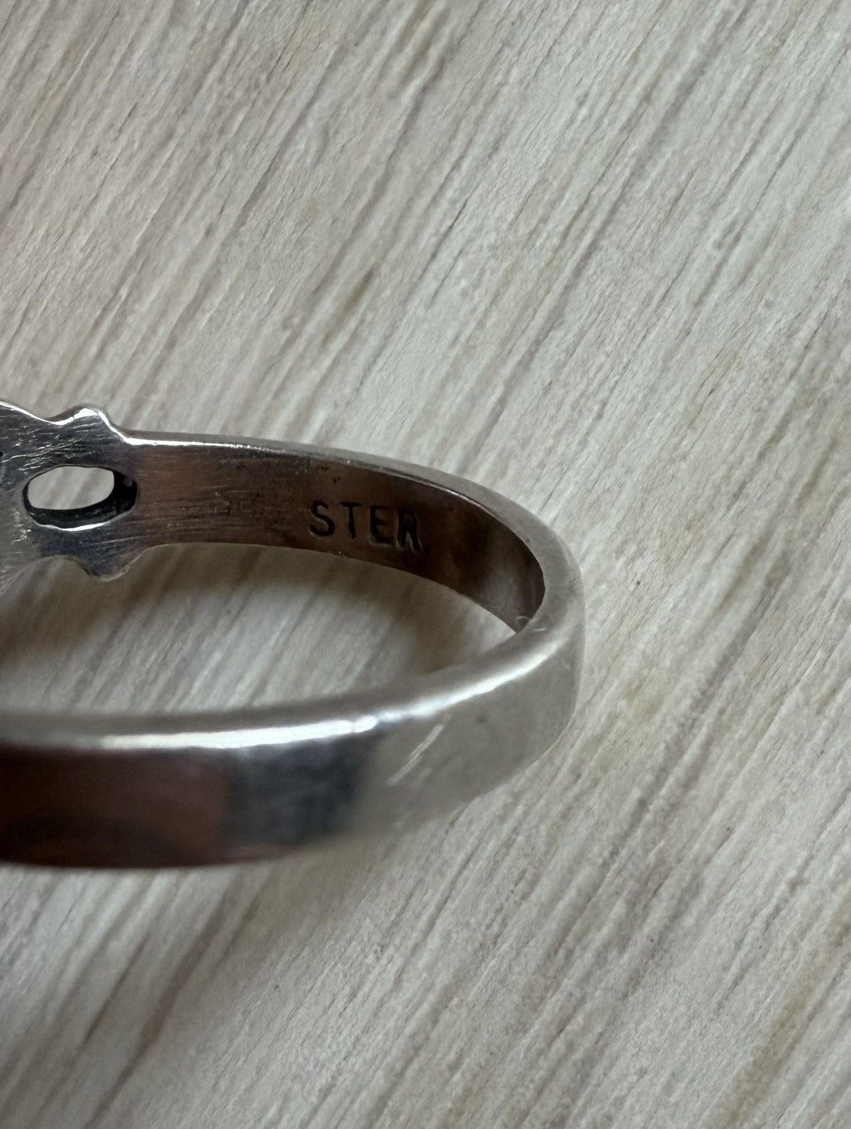Vintage Vintage Sterling Silver Wildflower Ring Hearts Sz 7 *See Pic Size ONE SIZE - 7 Thumbnail