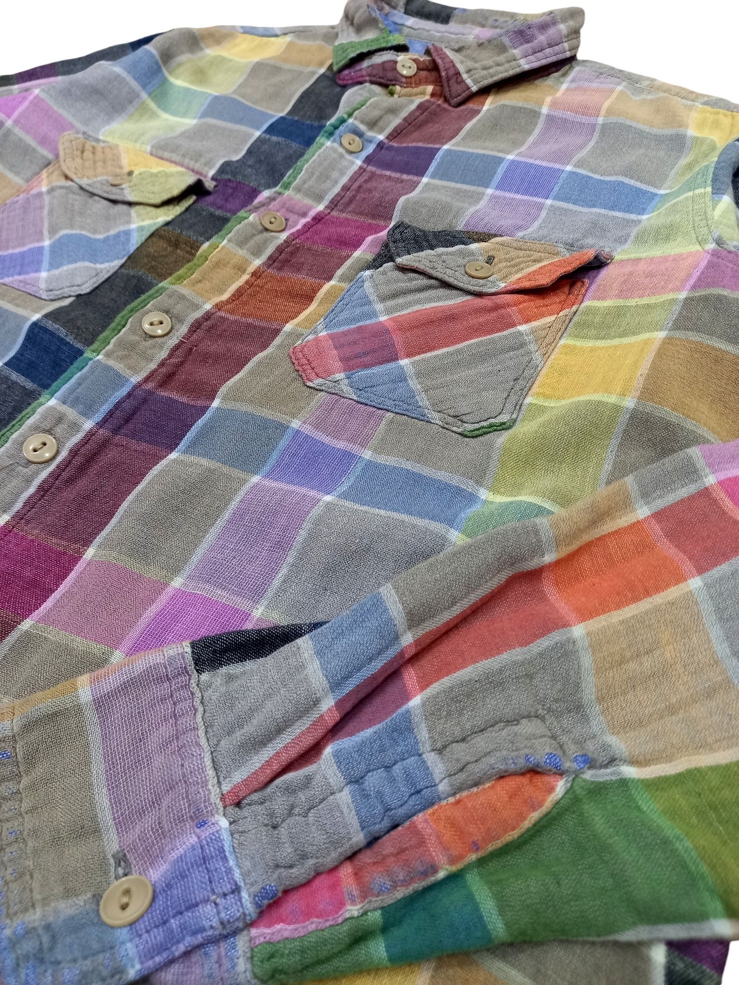 Kapital Rare! Kapital Distressed Rockabilly Look Plaid Shirt Size US S / EU 44-46 / 1 - 5 Thumbnail