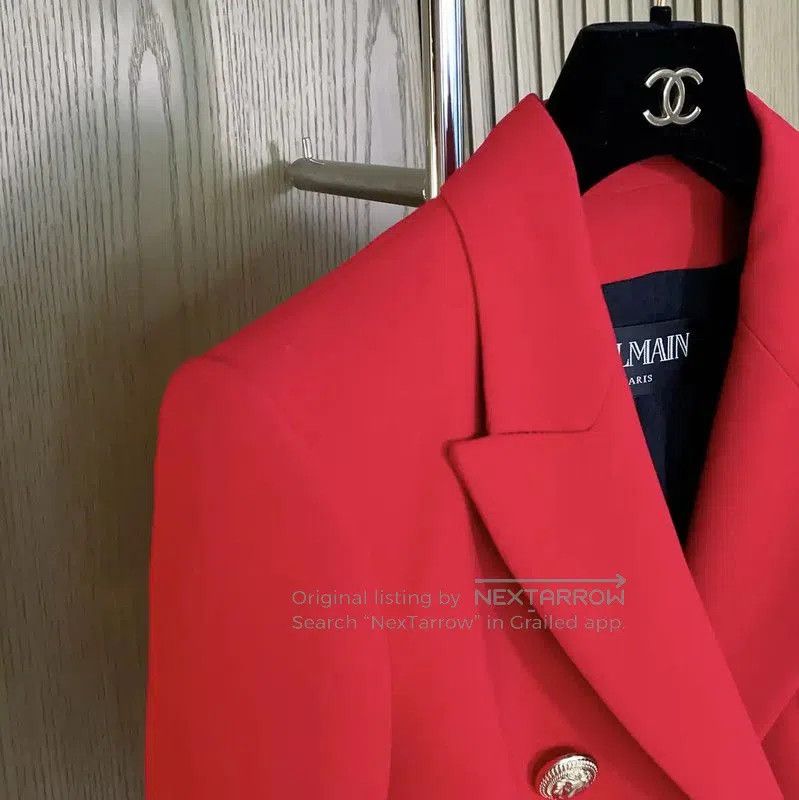 Balmain Balmain Red Wool Women's Blazer . Size S / US 4 / IT 40 - 7 Thumbnail