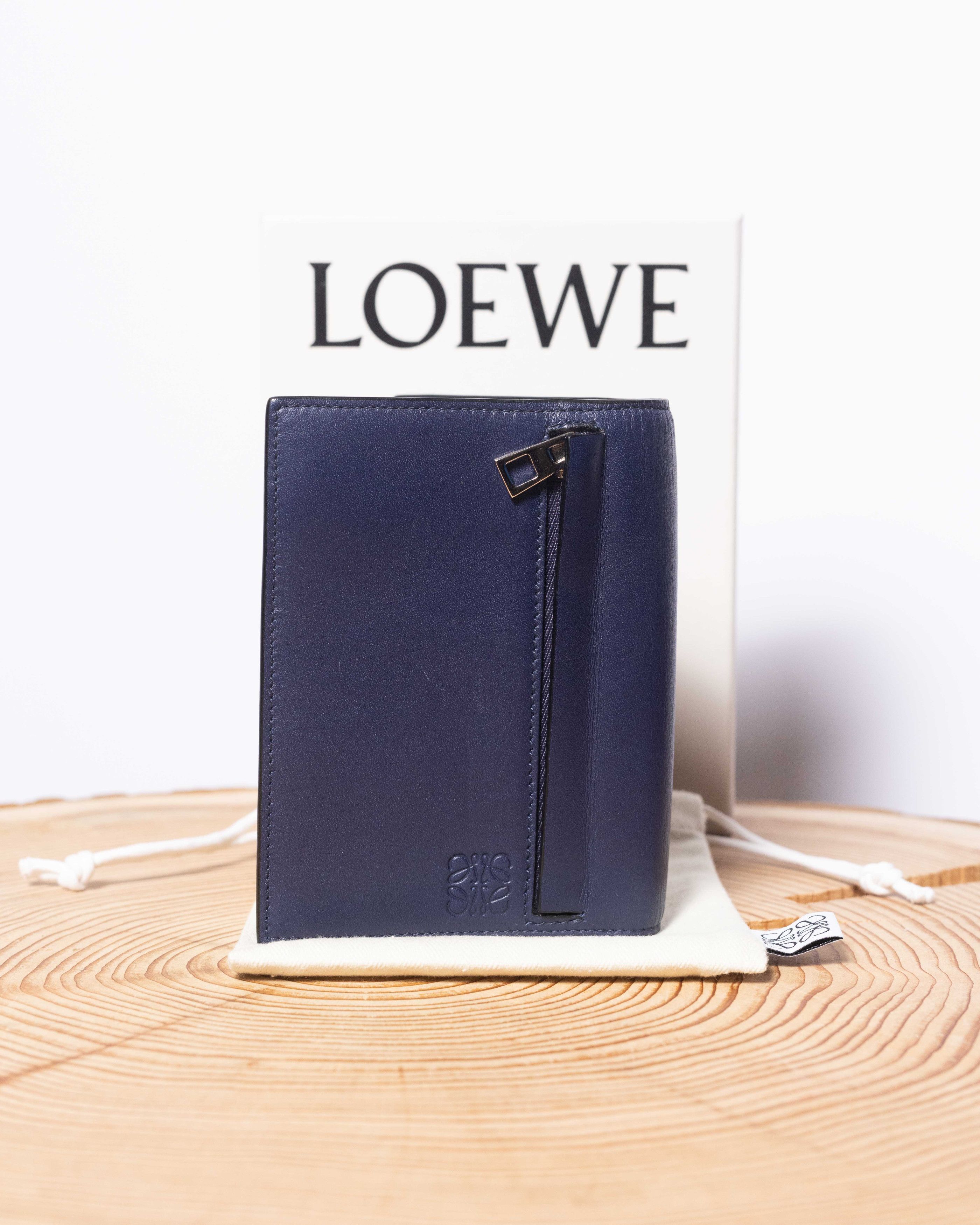 image of Loewe Folding Long Wallet Blue, Women's