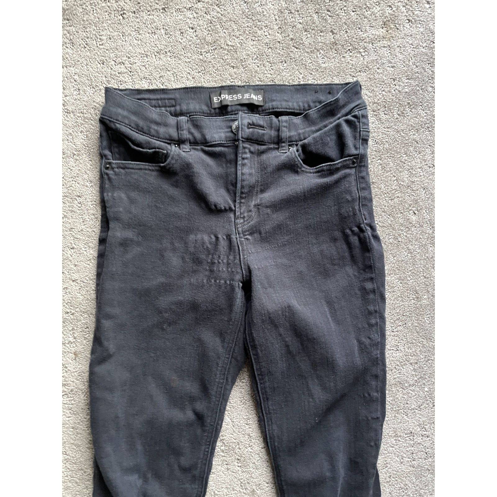 Express Express Jeans Legging Black - Women - Size 6 - Denim - High Rise - Cotton Blend - 30 in Inseam - Regular - EUC - Feminine Style Size 28" / US 6 / IT 42 - 2 Thumbnail