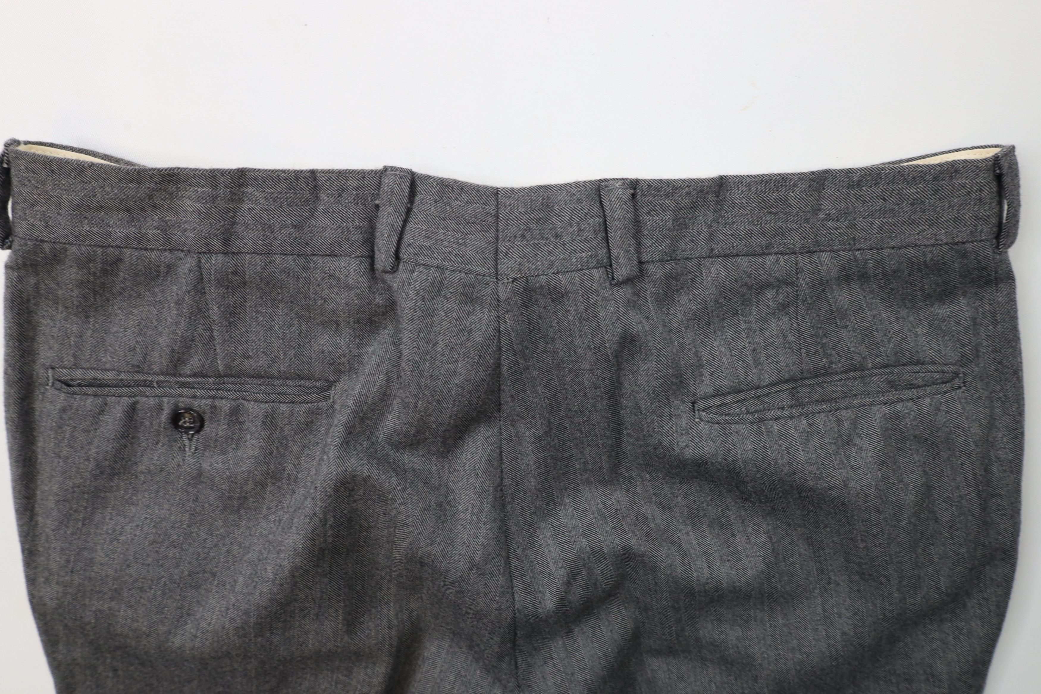 Vintage Vintage 70s Streetwear Wool Herringbone Wide Leg Chino Pants Size US 36 / EU 52 - 12 Thumbnail