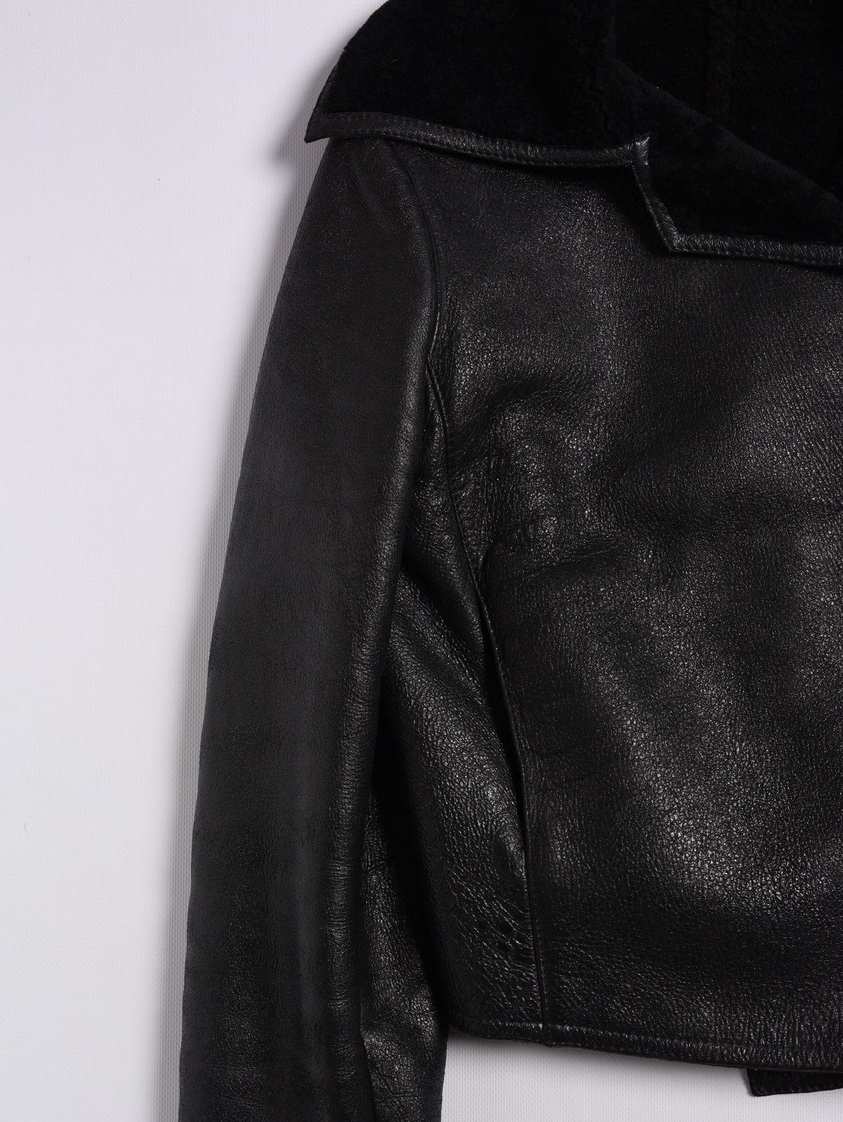Gianfranco Ferre Gianfranco Ferre GFF Leather Pelle Shearling Crop Jacket Vin Size M / US 6-8 / IT 42-44 - 10 Thumbnail