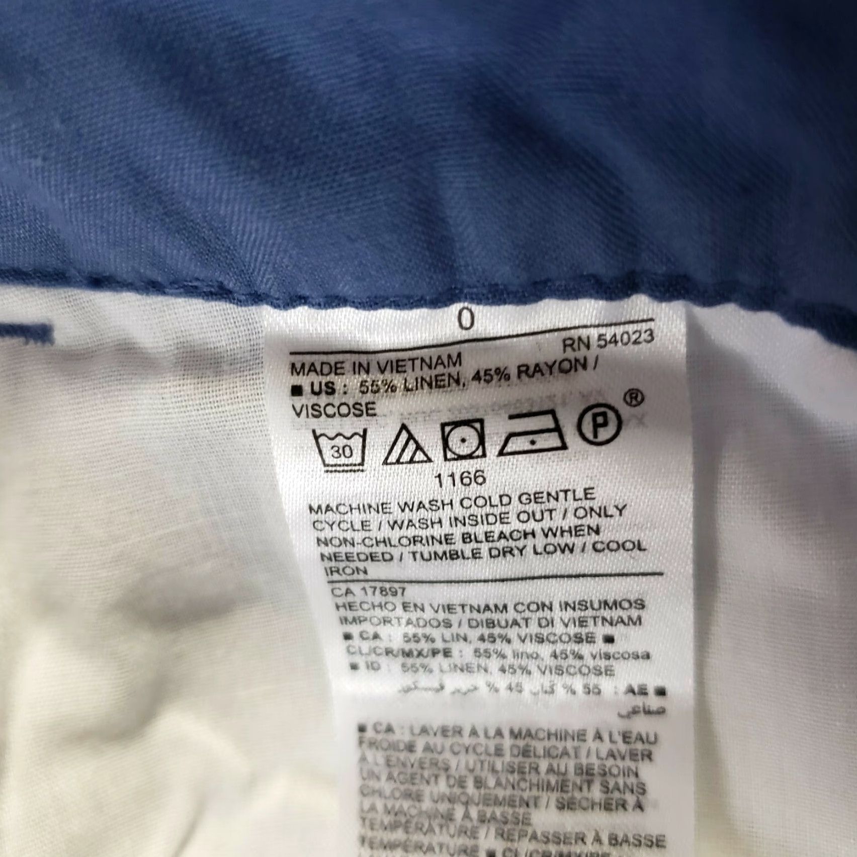 Old Navy Old Navy Womens Everyday Shorts Sz 0 Blue White Floral Linen Blend Mid Rise Chino Casual Size 25" / US 0 / IT 36 - 3 Thumbnail