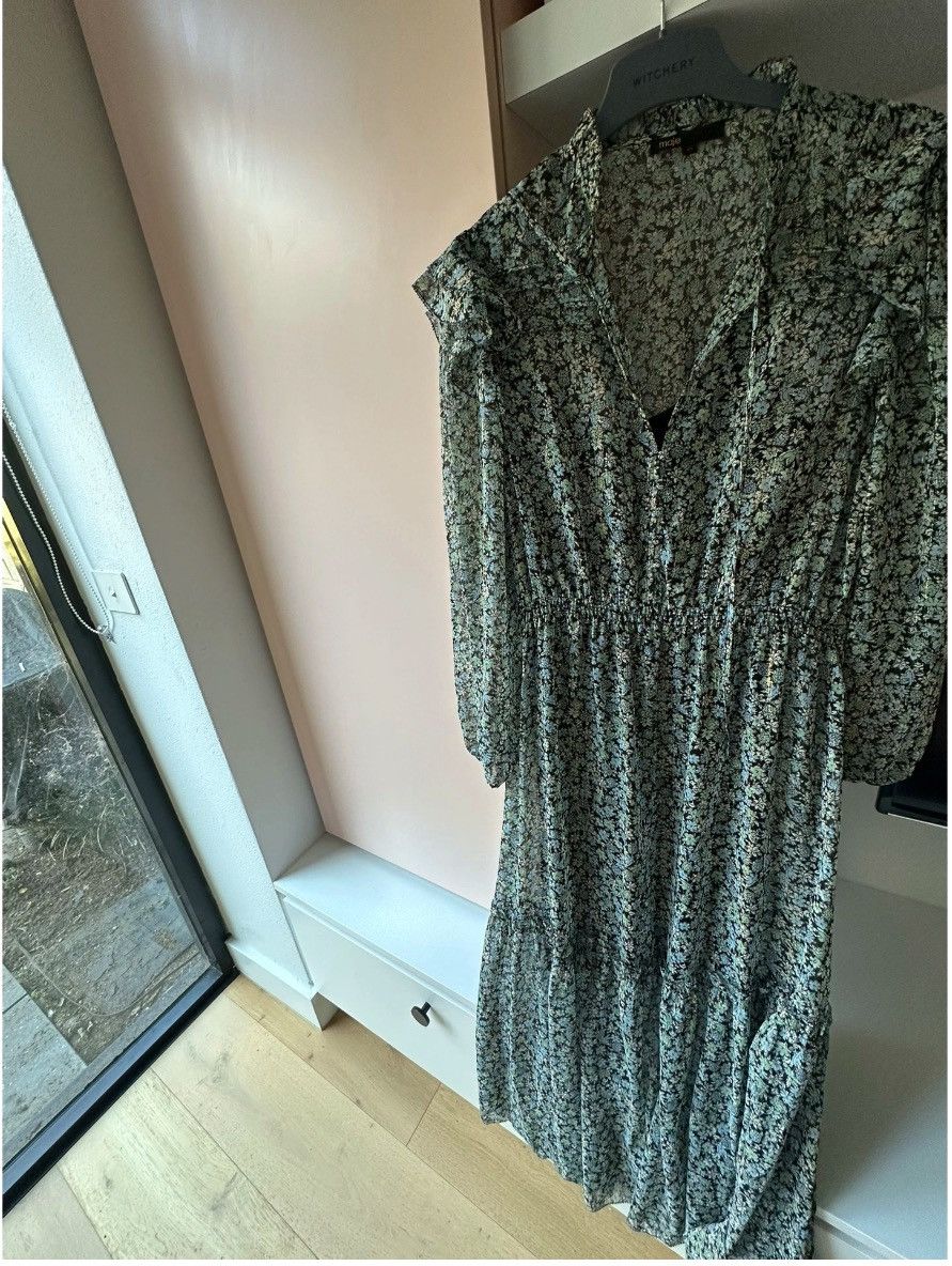 Maje New French Designer Floral Midi Dress Size M / US 6-8 / IT 42-44 - 2 Thumbnail