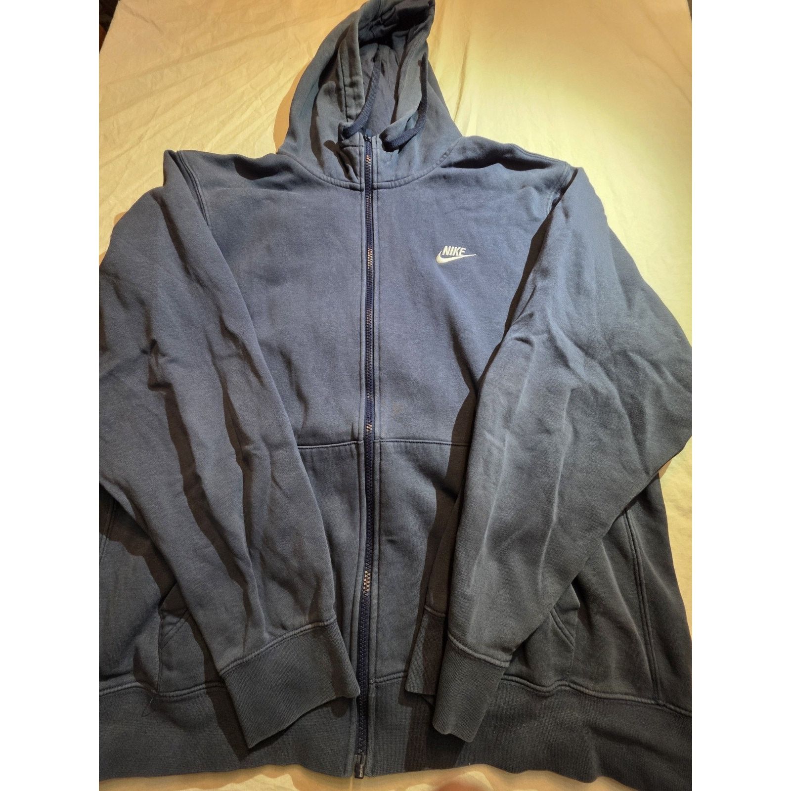 Nike Nike Men's Size Xl Blue Long Sleeve Zip Up Hooded Sweatshirt Size US XL / EU 56 / 4 - 6 Thumbnail