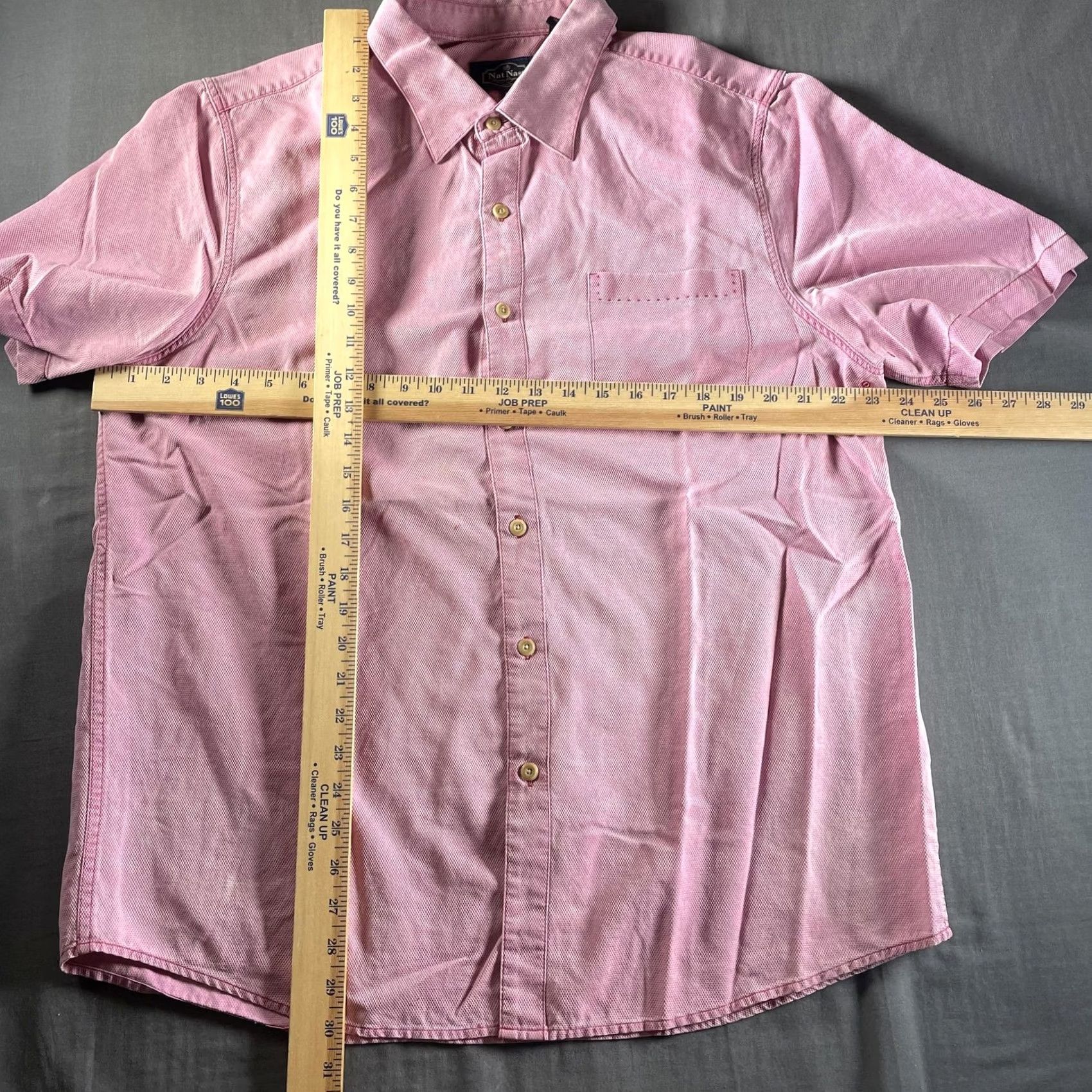 Nat Nast Nat Nast Shirt Mens Large Pink Check Short Sleeve Silk Cotton Button Up Size US L / EU 52-54 / 3 - 4 Thumbnail
