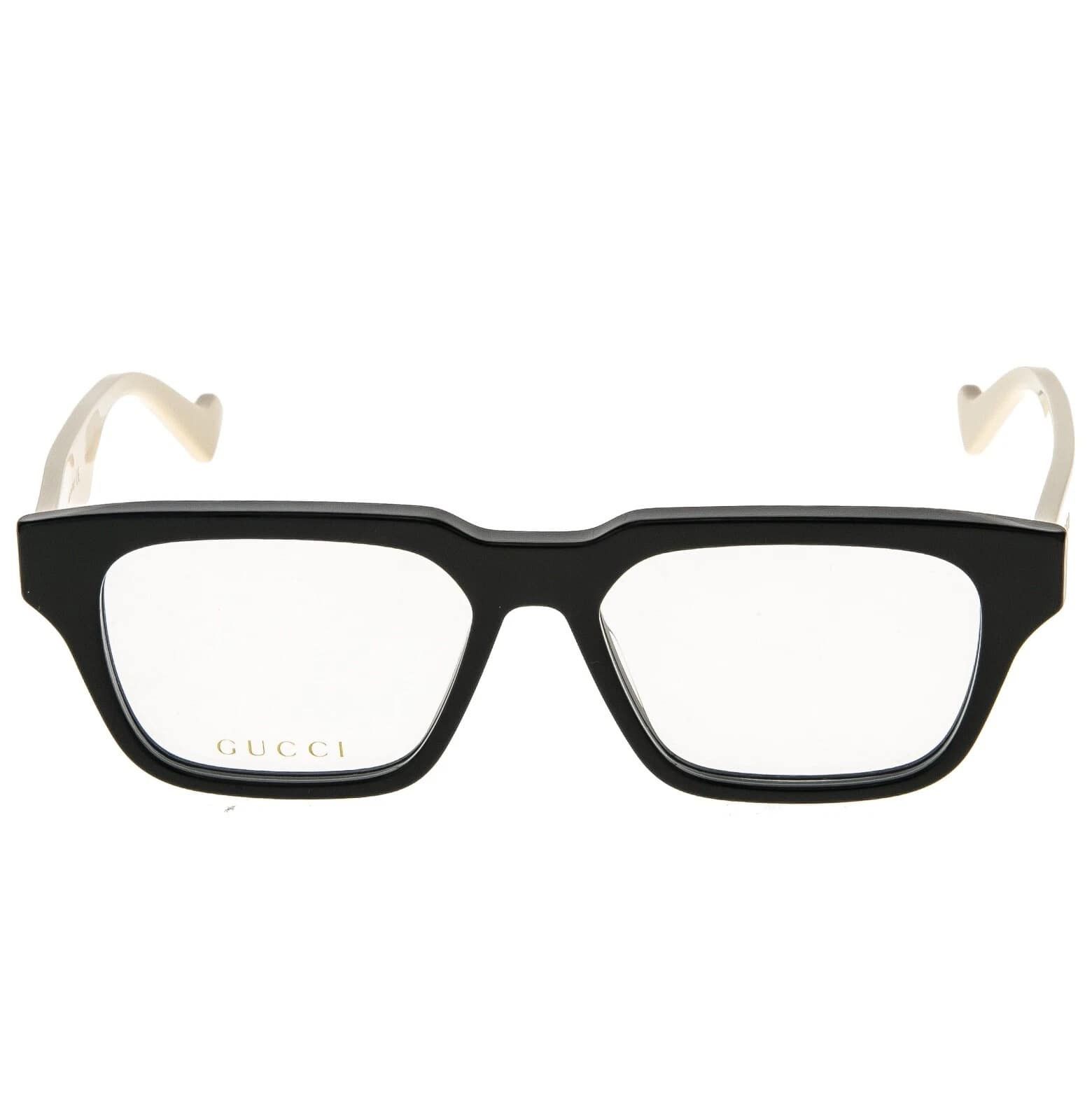 Gucci GUCCI GG0963O 0963 Black White Rectangular Eyeglasses 002 Size ONE SIZE - 9 Thumbnail