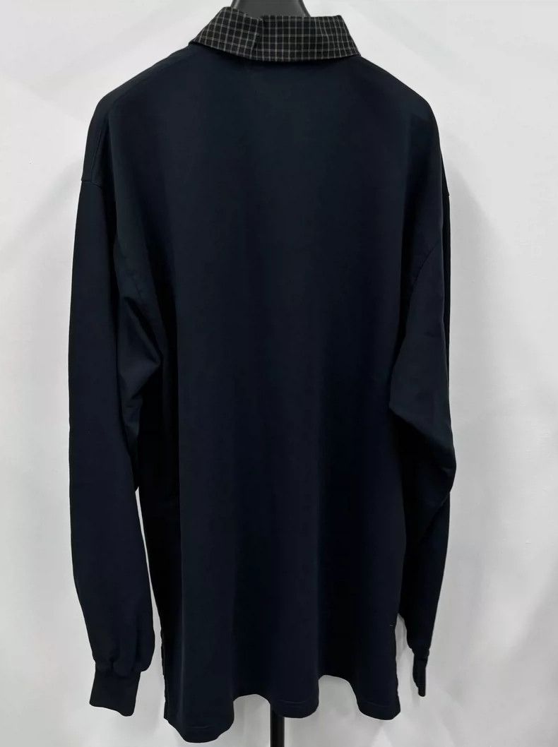 Balenciaga Balenciaga size 1 Solid Plaid Neck Long Sleeve Polo Shirt Size US XS / EU 42 / 0 - 2 Thumbnail