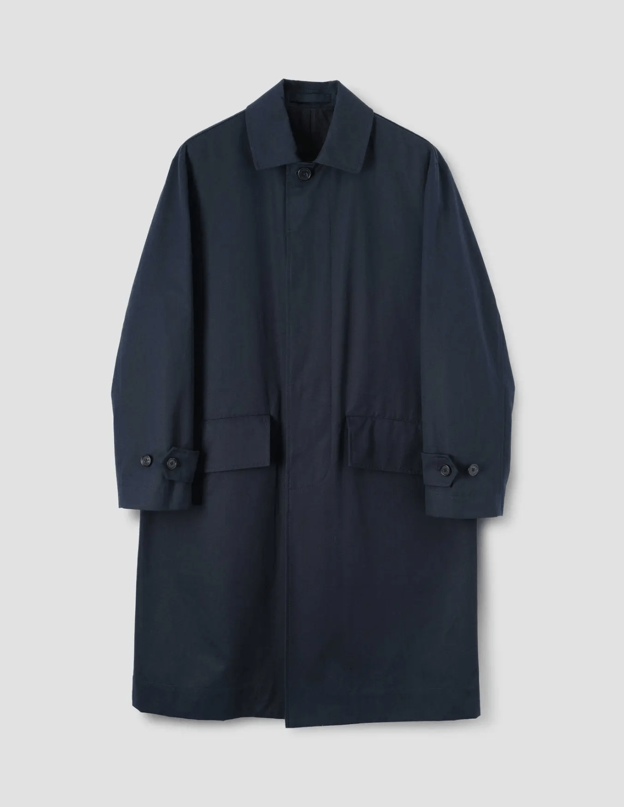 Margaret Howell Light Ventile Canvas Cotton Mac Dark Navy SS25 Size US M / EU 48-50 / 2 - 1 Thumbnail