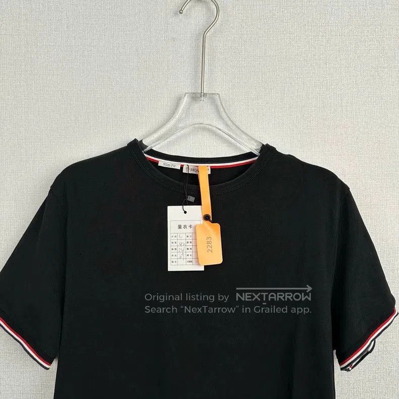 Moncler Moncler Black Short Sleeve T. Size US L / EU 52-54 / 3 - 1 Thumbnail
