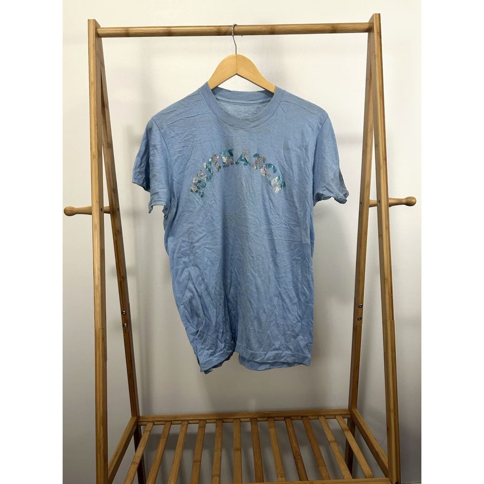 Vintage VTG 70s Nuthatch Paper Thin Burnout Worn Blue Sh T-Shirt Size L Mens Size US L / EU 52-54 / 3 - 2 Thumbnail