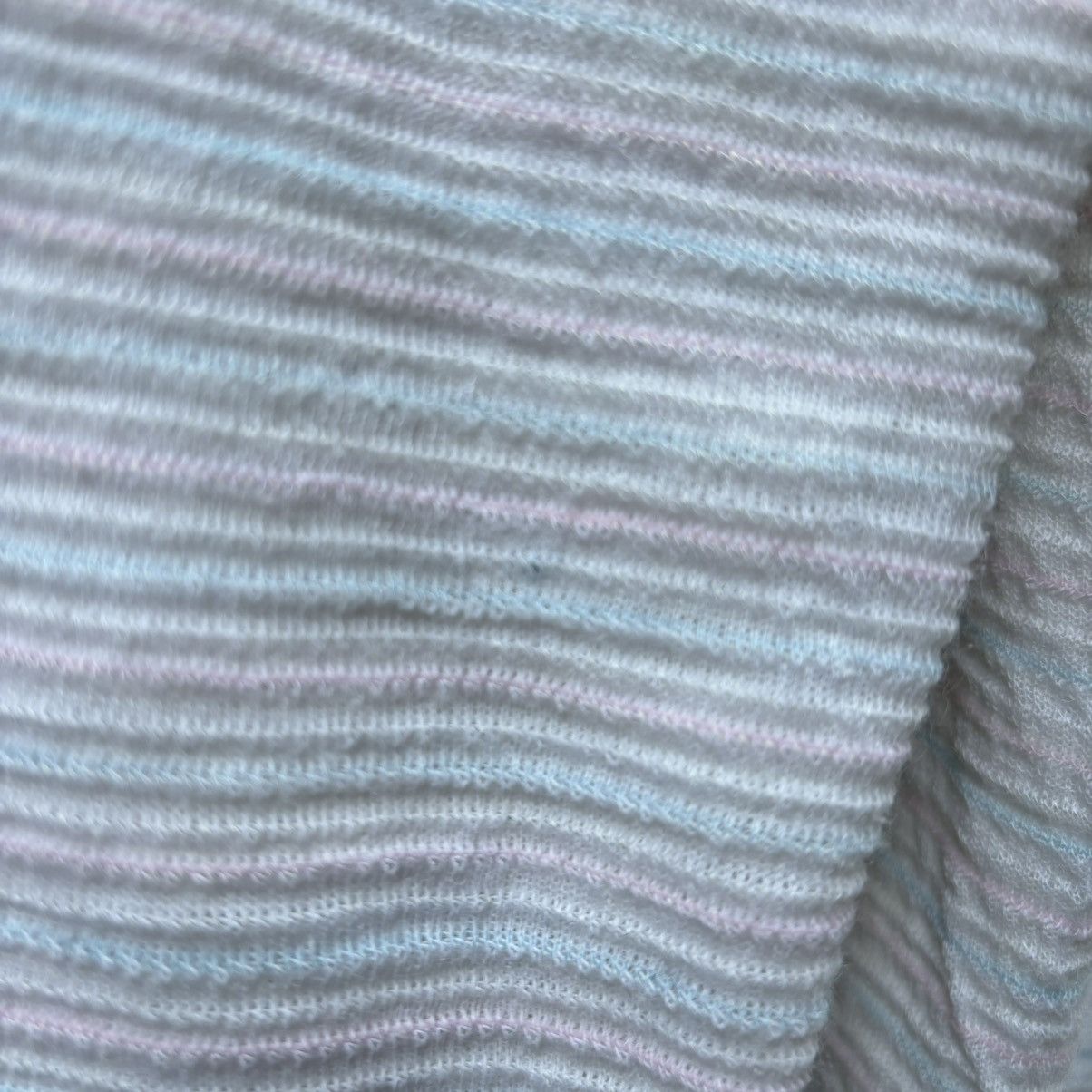 Vintage Vintage 1990s Striped White Thermal Longsleeve Shirt Size S / US 4 / IT 40 - 8 Thumbnail