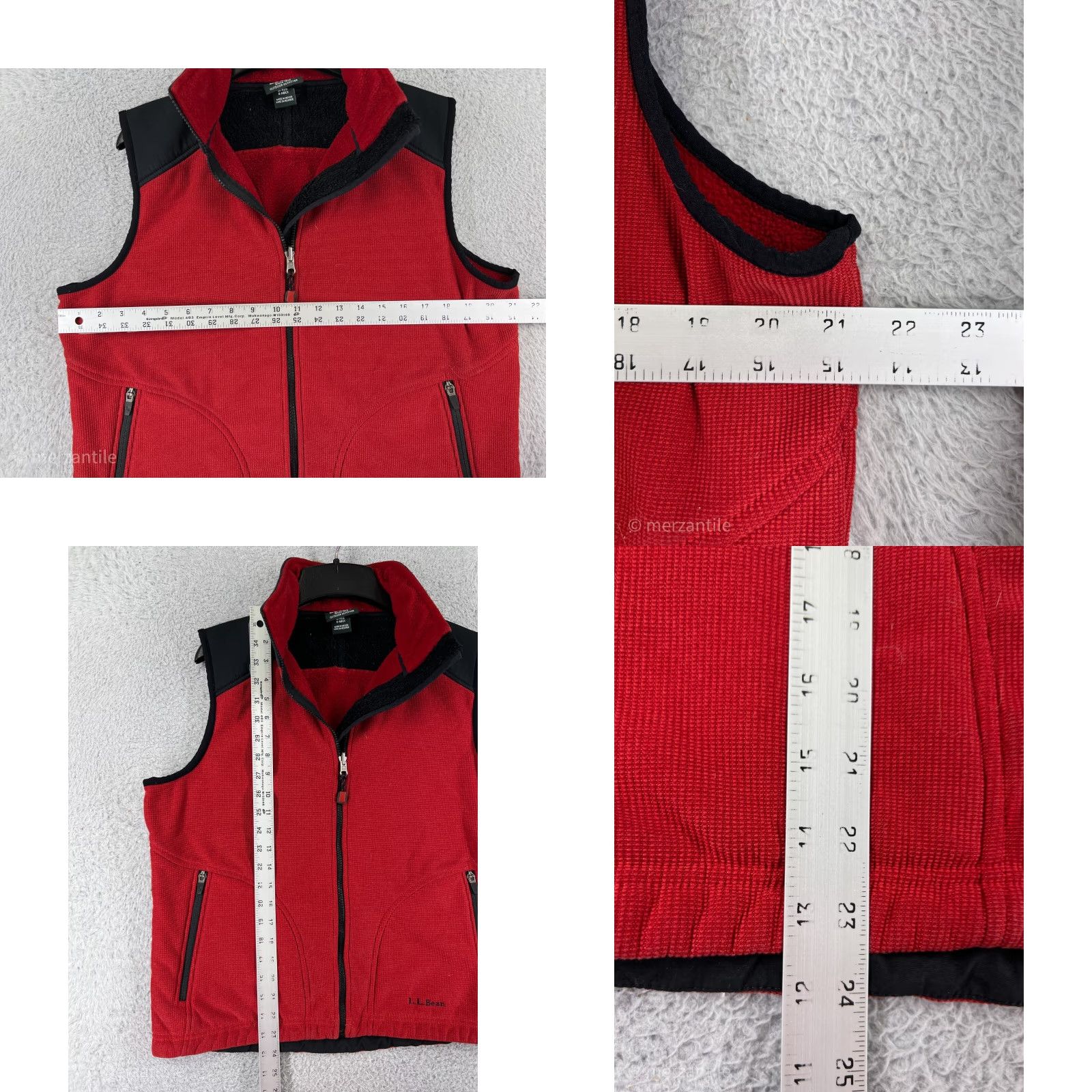 Vintage VINTAGE L.L. Bean Vest Womens M Red Black Full Zip 100% Polyester Fleece Line Vest Women M Red Black Zip Size M / US 6-8 / IT 42-44 - 8 Thumbnail