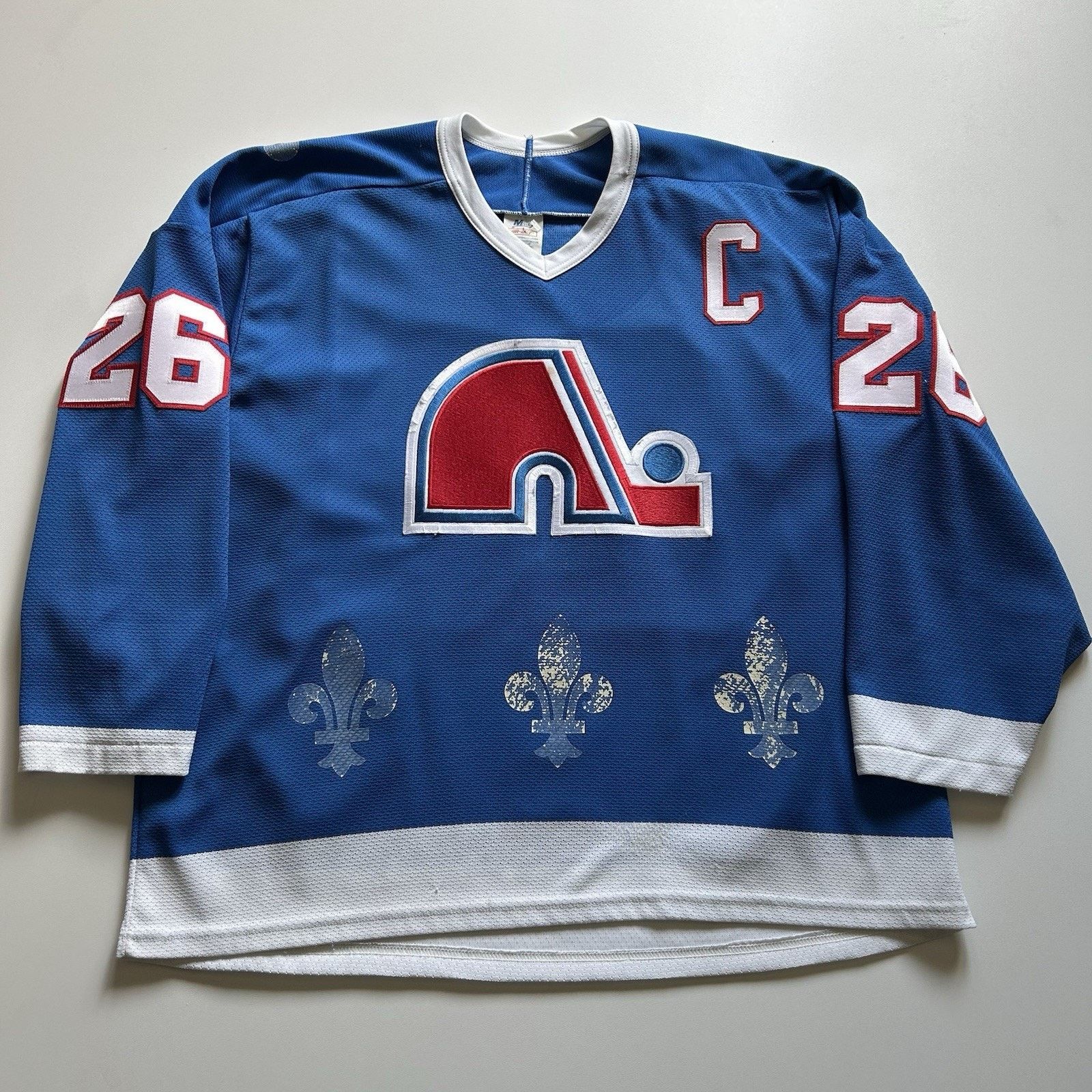 Vintage Stastny Quebec Nordiques Hockey Jersey Large 80s NHL