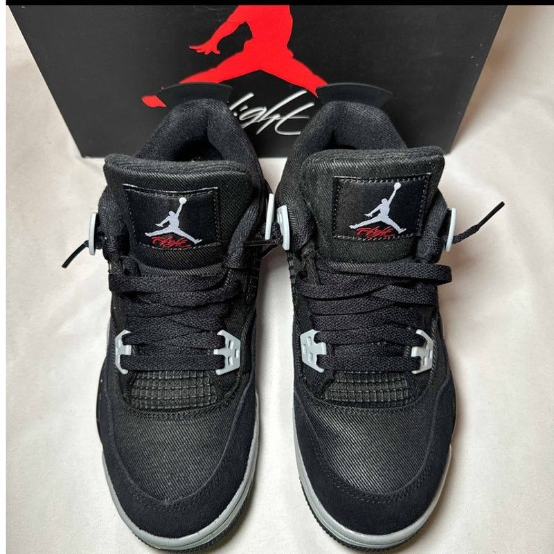 Jordan Brand × Nike Size 7 - Air Jordan 4 Retro SE GS Black Canvas Men's Shoes Size US 7 / EU 40 - 4 Thumbnail