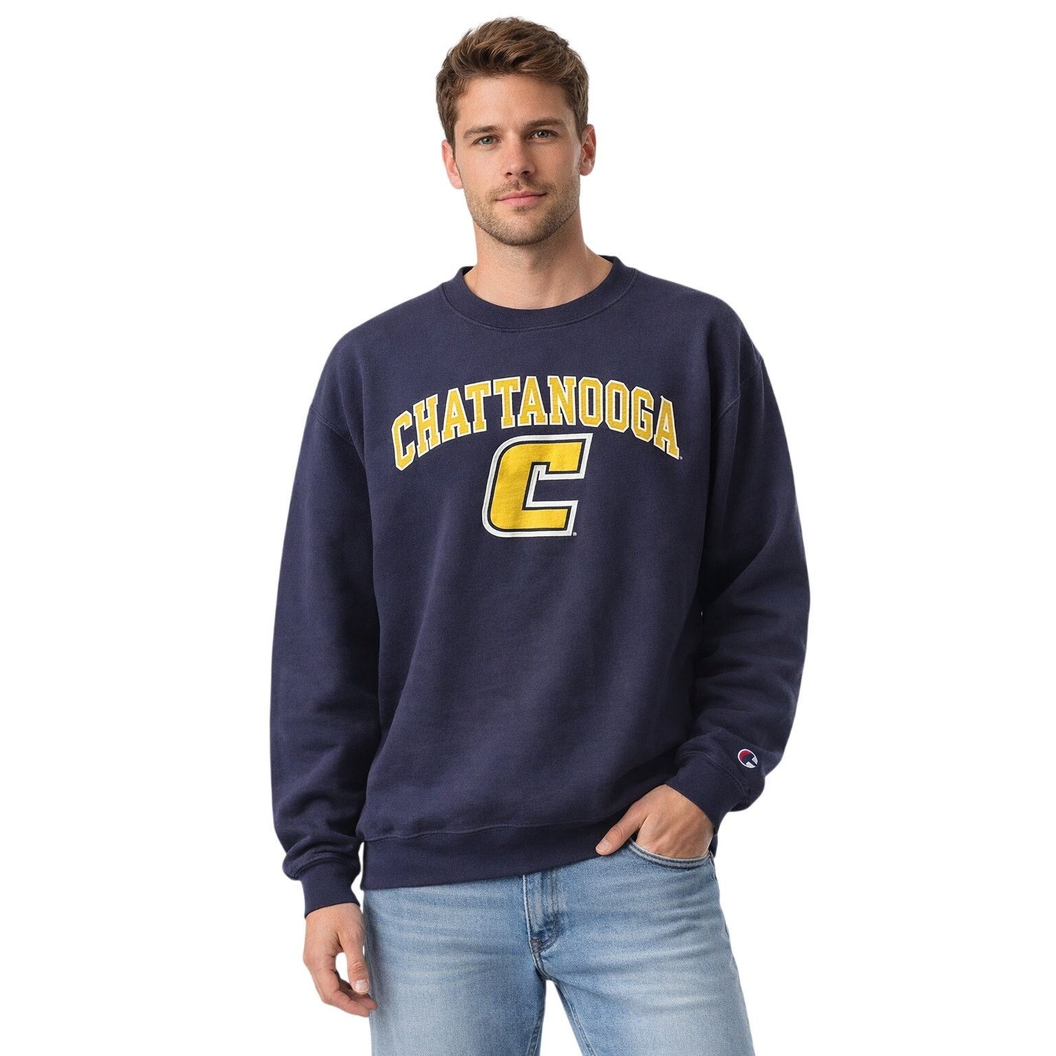 Champion Chattanooga Mocs Unisex Sweatshirt Navy Pullover Sz XL Size US XL / EU 56 / 4 - 1 Thumbnail