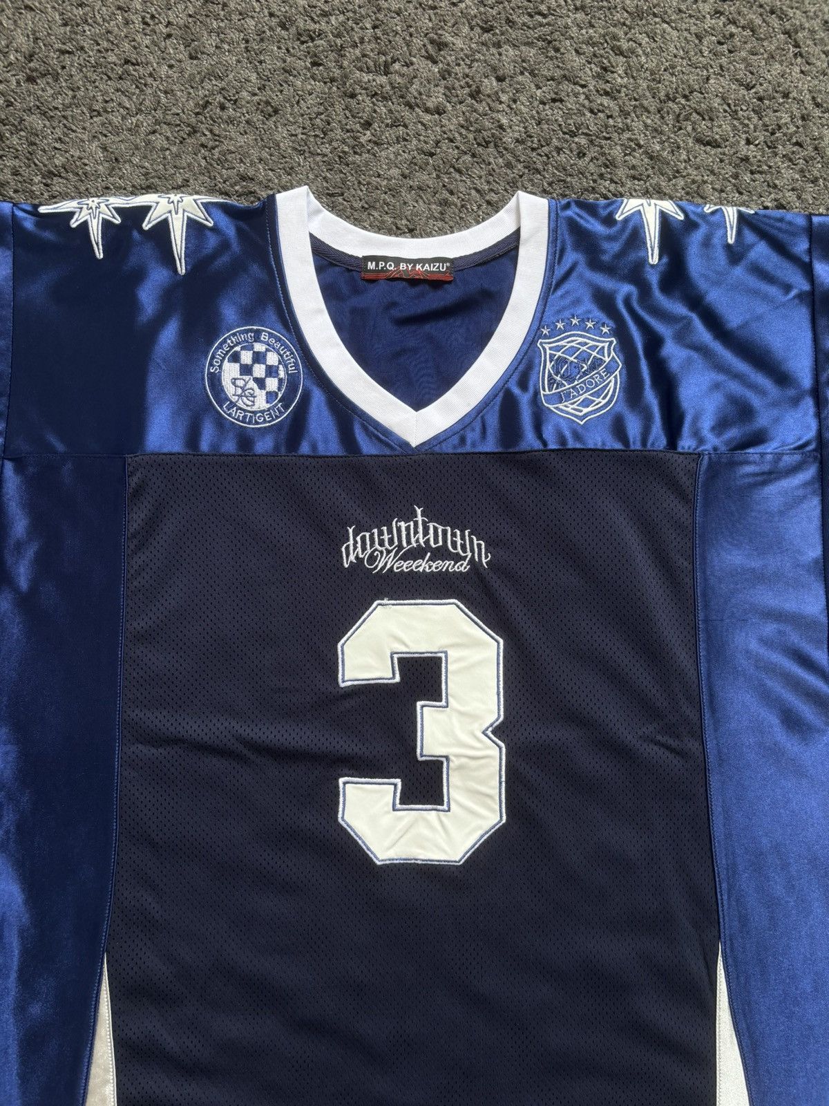 NFL × Vintage Vintage unisex American football satin number 3 blue jersey Size US XL / EU 56 / 4 - 5 Thumbnail