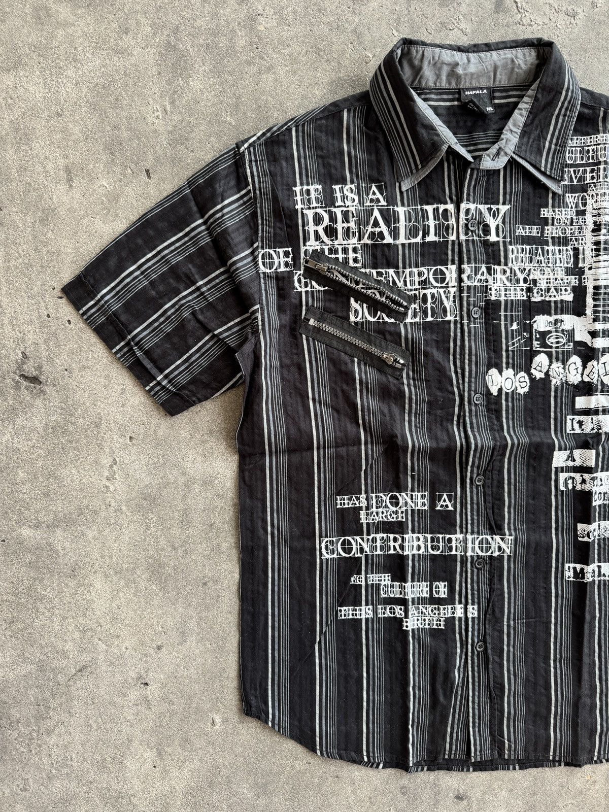 Japanese Brand Shirt Button Ups Impala Seditionaries Poem Cyber Gothic Punk Size US XL / EU 56 / 4 - 2 Thumbnail