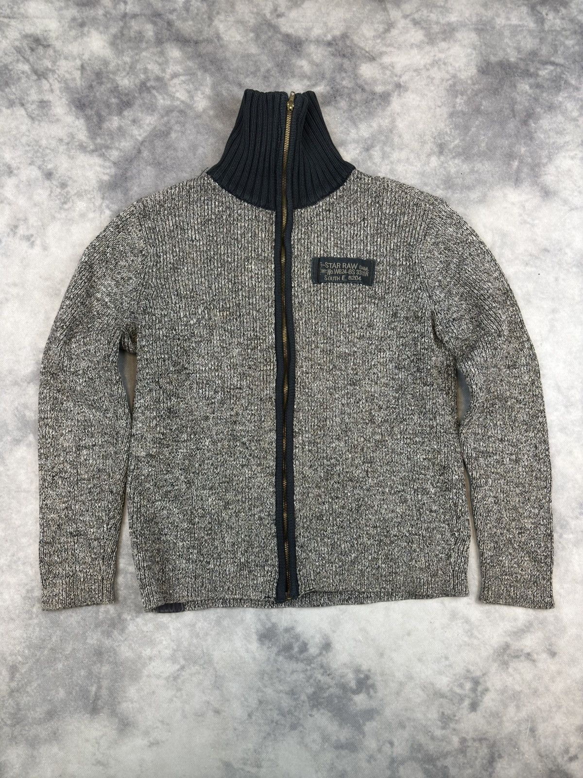G-Star × Japanese Brand Vintage Brown Grey G Star Raw Striped Japanese Knit Sweater Size US XL / EU 56 / 4 - 2 Thumbnail