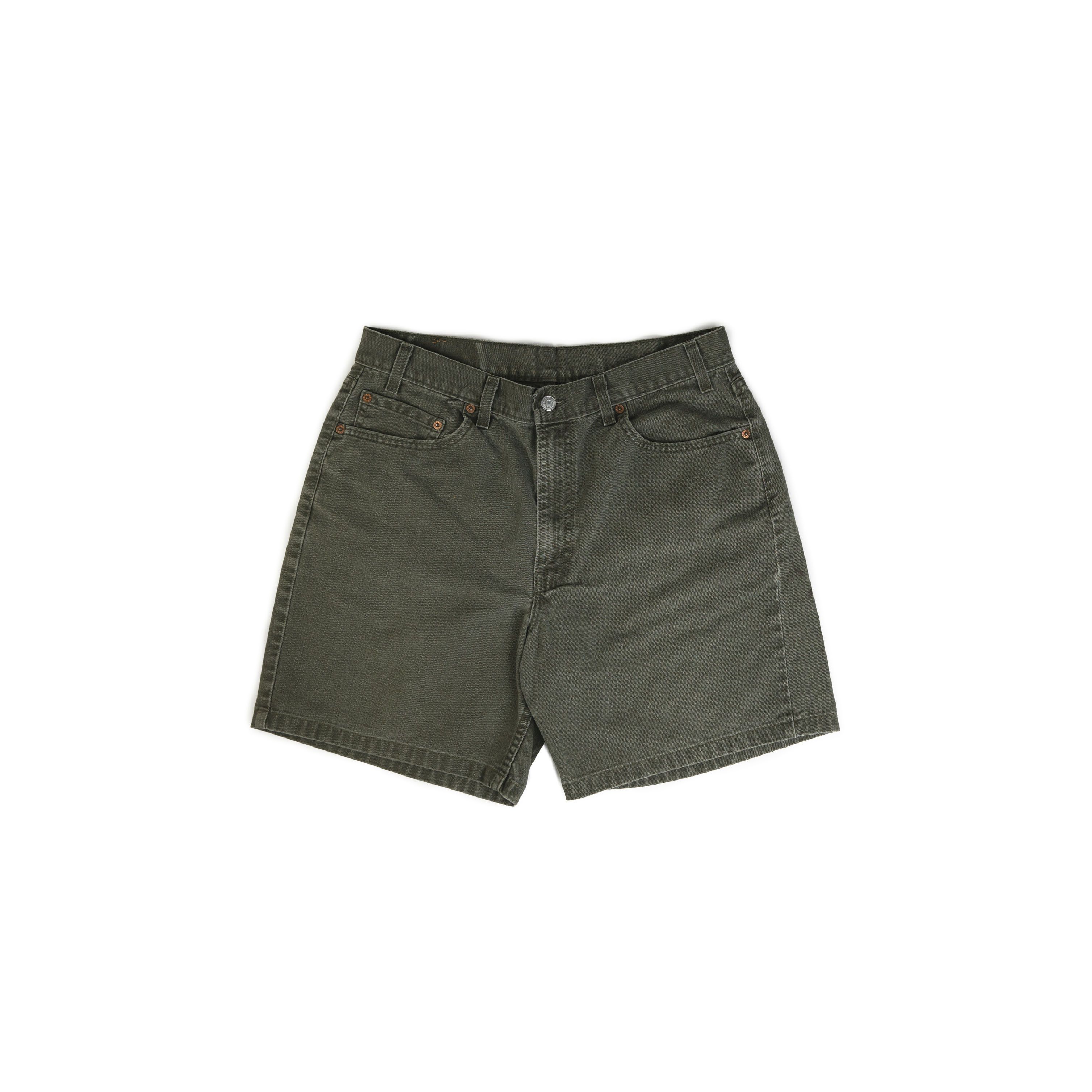 image of Levis x Levis Vintage Clothing Vintage 2000 Levi's 550 Olive Denim Shorts, Men's (Size 36)