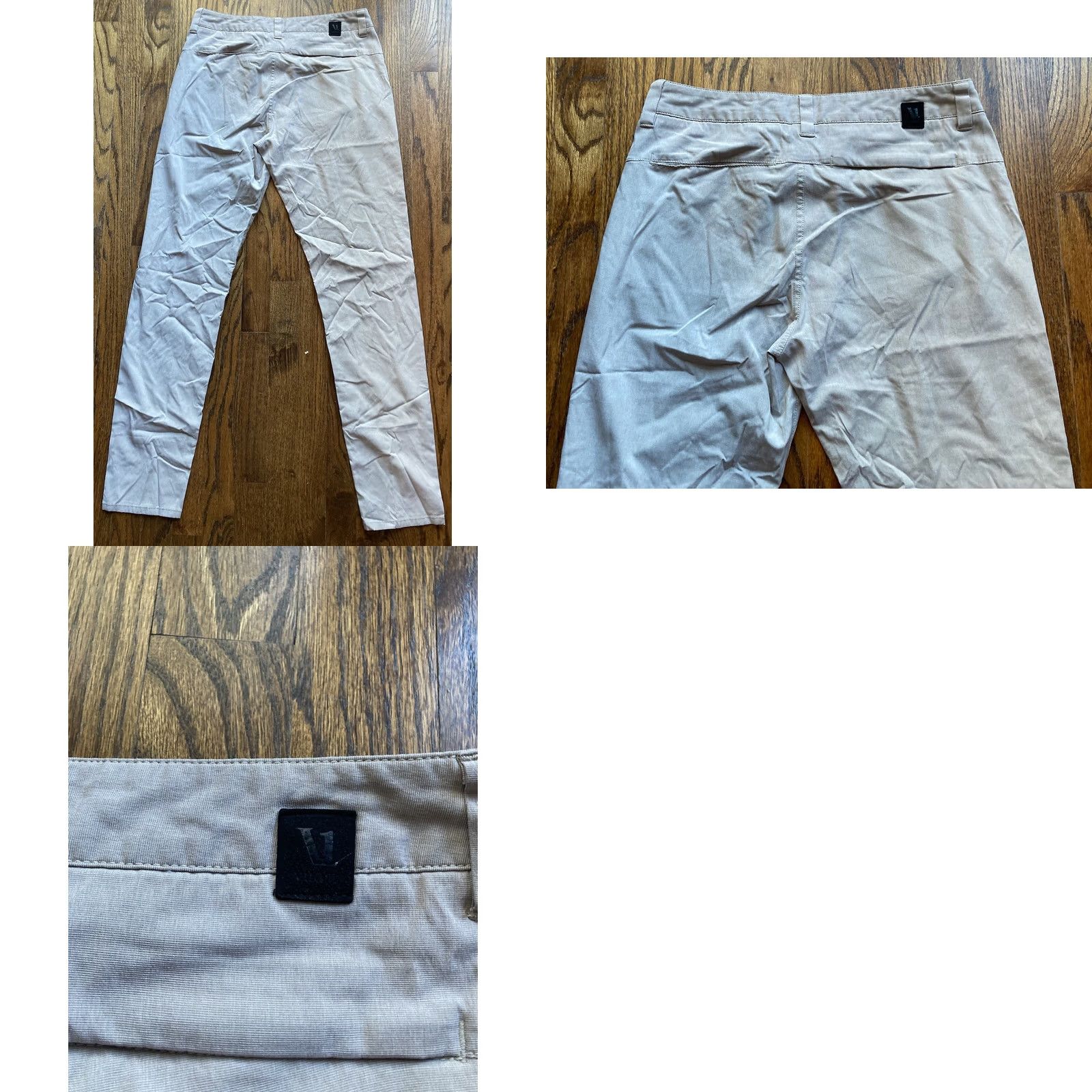 Vuori Vuori Mens Size 28 Chino Pants 5-Pocket Beige Stretch Athletic Knit 100% Polyester Classic Straight Rise Mid Inseam 31 Sport Casual Workwear Size US 28 / EU 44 - 8 Thumbnail