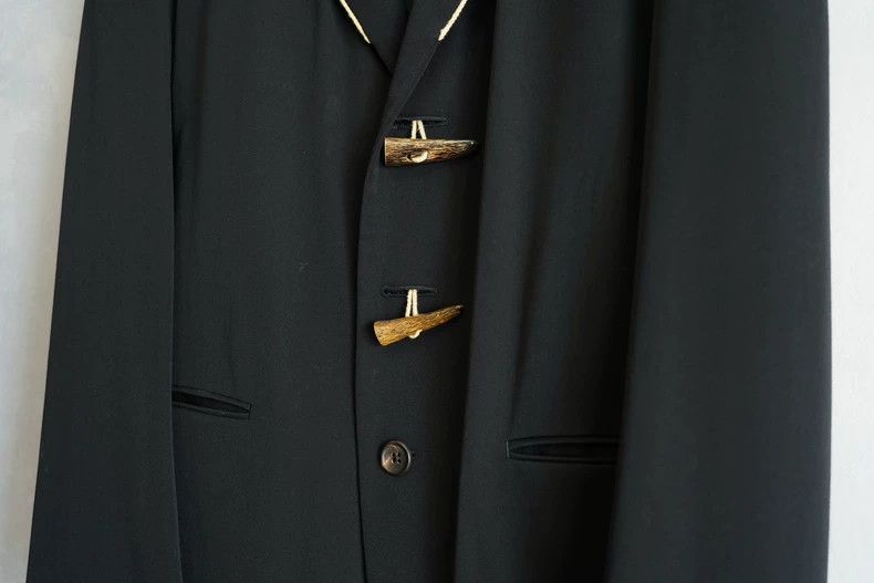 Yohji Yamamoto Yohji Yamamoto 87AW Buffalo Horn Show Jacket 2503-Nextarro Size US M / EU 48-50 / 2 - 6 Thumbnail