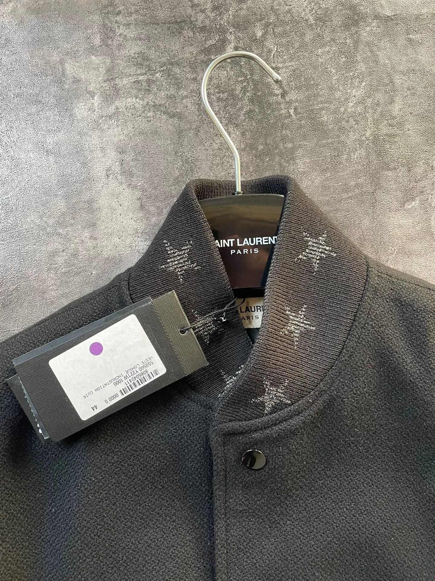 Saint Laurent Paris saint laurent black leather and wool bomber jacket. Size US M / EU 48-50 / 2 - 3 Thumbnail