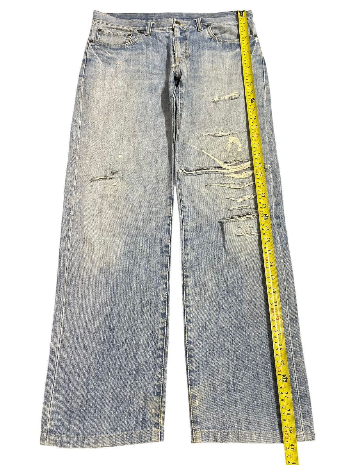 14th Addiction Vintage Japanese Brand Blue Wash Distressed Style Jeans Size US 34 / EU 50 - 12 Thumbnail