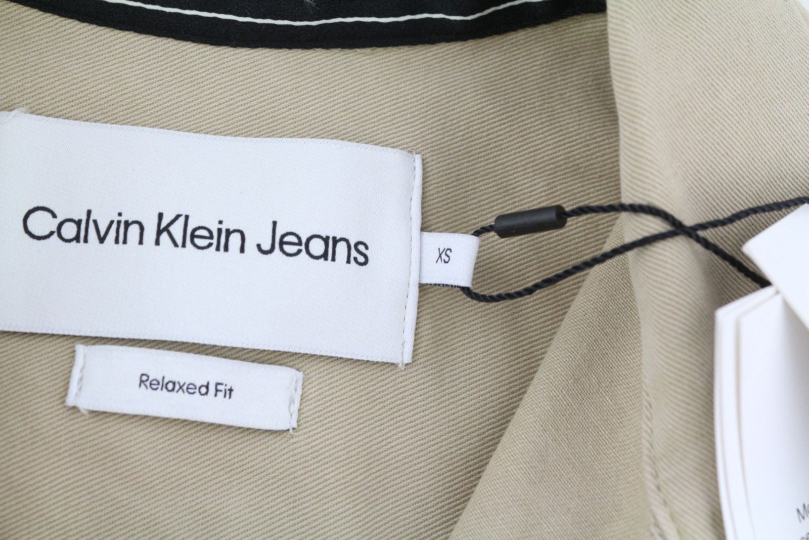 Calvin Klein XS Beige Relaxed Fit Buttoned Patch Pocket Shirt 85352 Size US XS / EU 42 / 0 - 6 Thumbnail