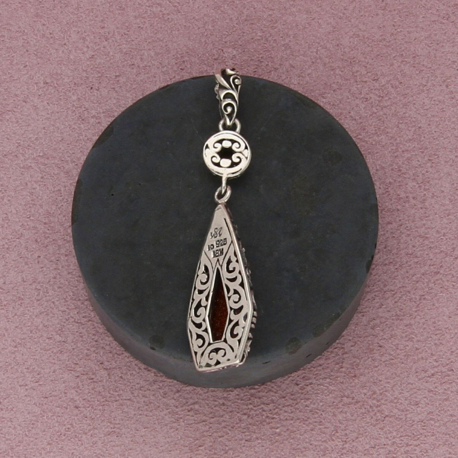 Sterling Silver robert manse sterling silver & 18k gold goldstone pendant Size ONE SIZE - 2 Thumbnail