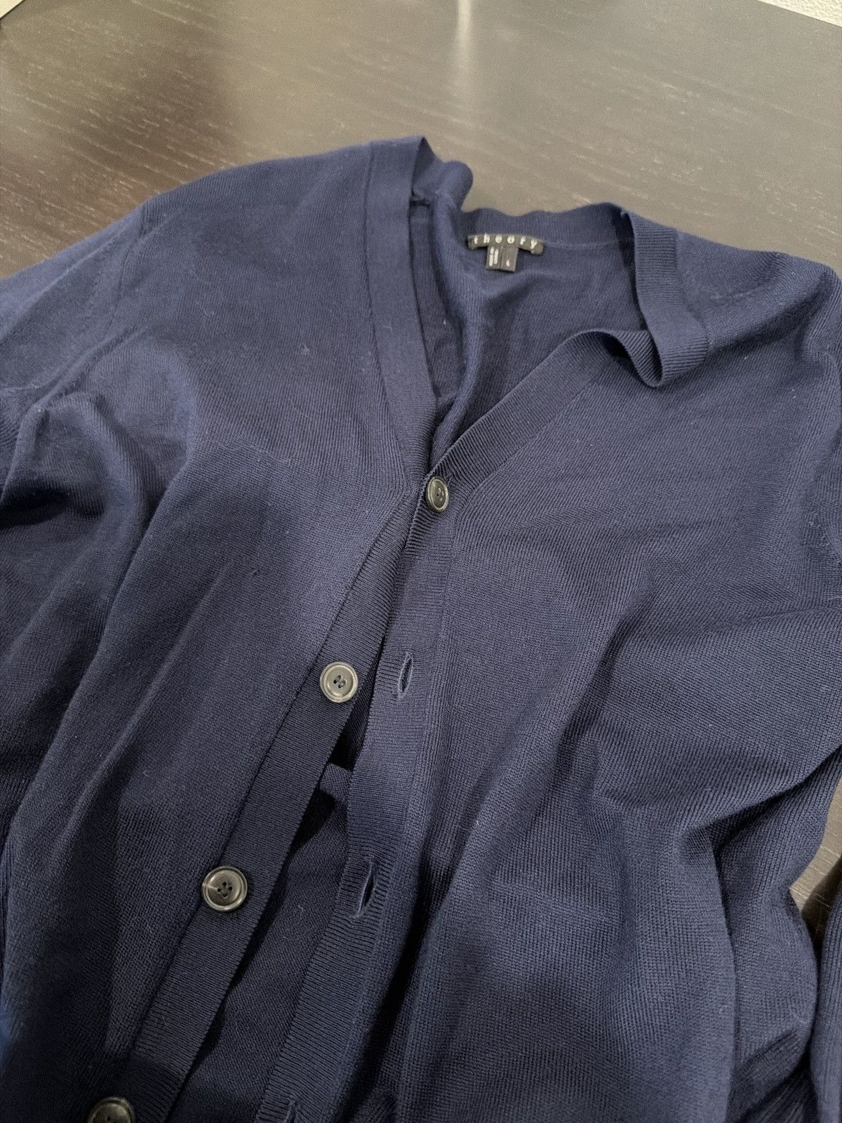 Theory Theory Mens Button Up Cardigan Sweater Size US L / EU 52-54 / 3 - 2 Thumbnail
