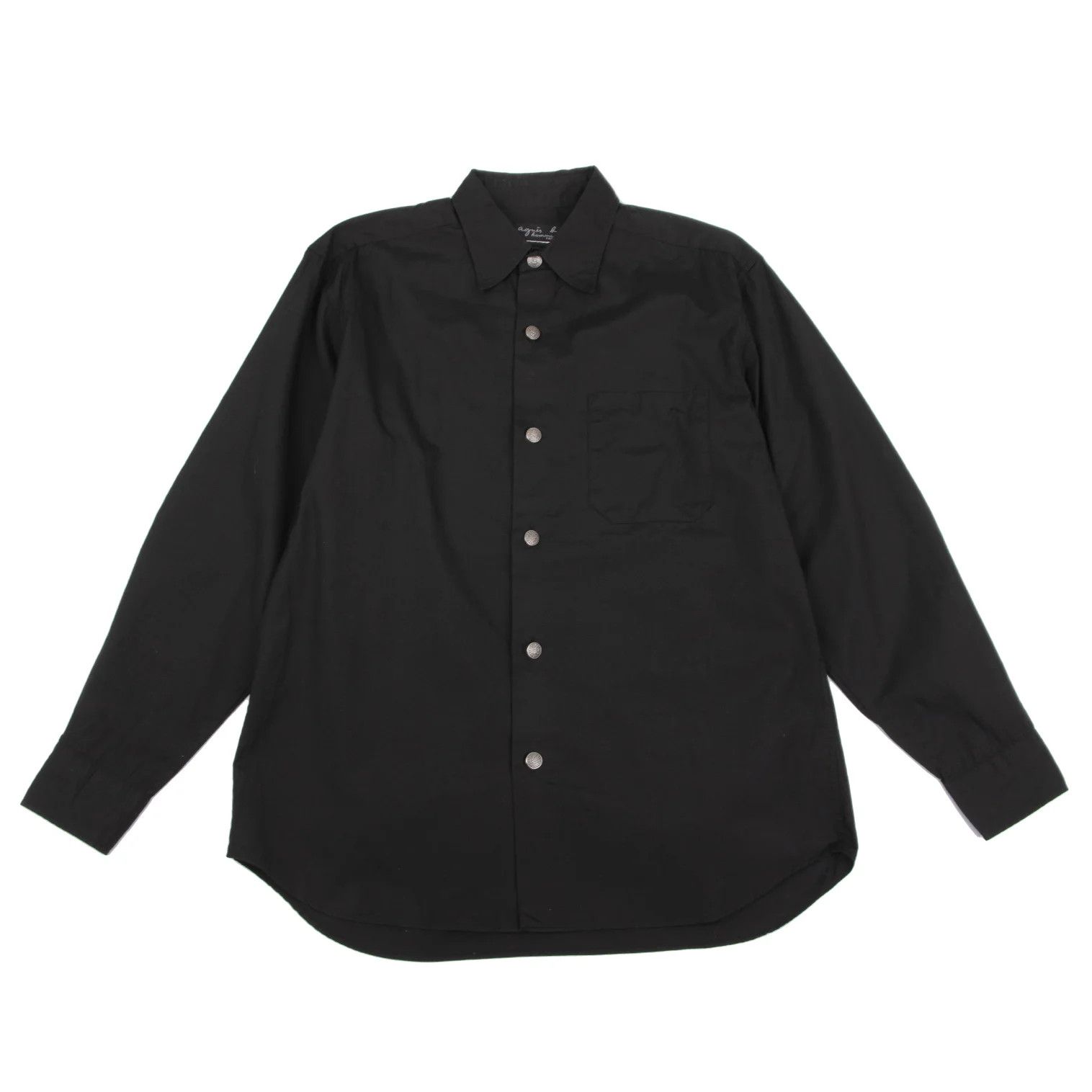 agnes b. Cotton Floral Button Long Sleeve Shirt in Black Size M Size US M / EU 48-50 / 2 - 1 Thumbnail