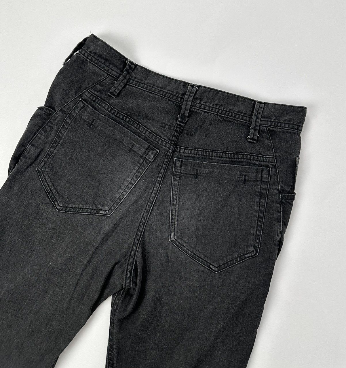 Julius Julius S/S18 Banana Curved 6oz Stretch Denim in Washed Black Size US 30 / EU 46 - 12 Thumbnail