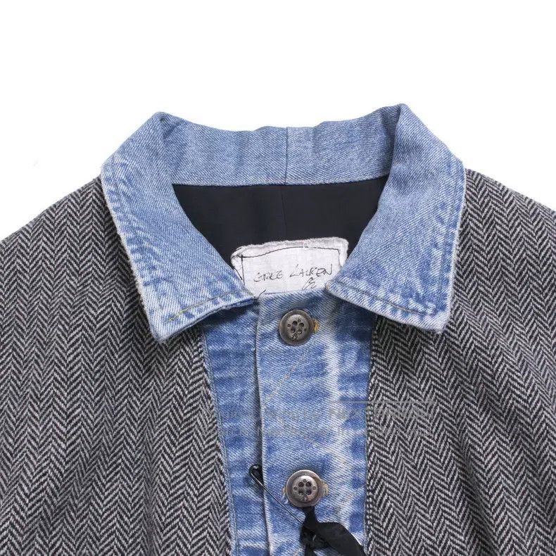 Greg Lauren Greg Lauren Denim Patchwork Blazer Size US M / EU 48-50 / 2 - 4 Thumbnail