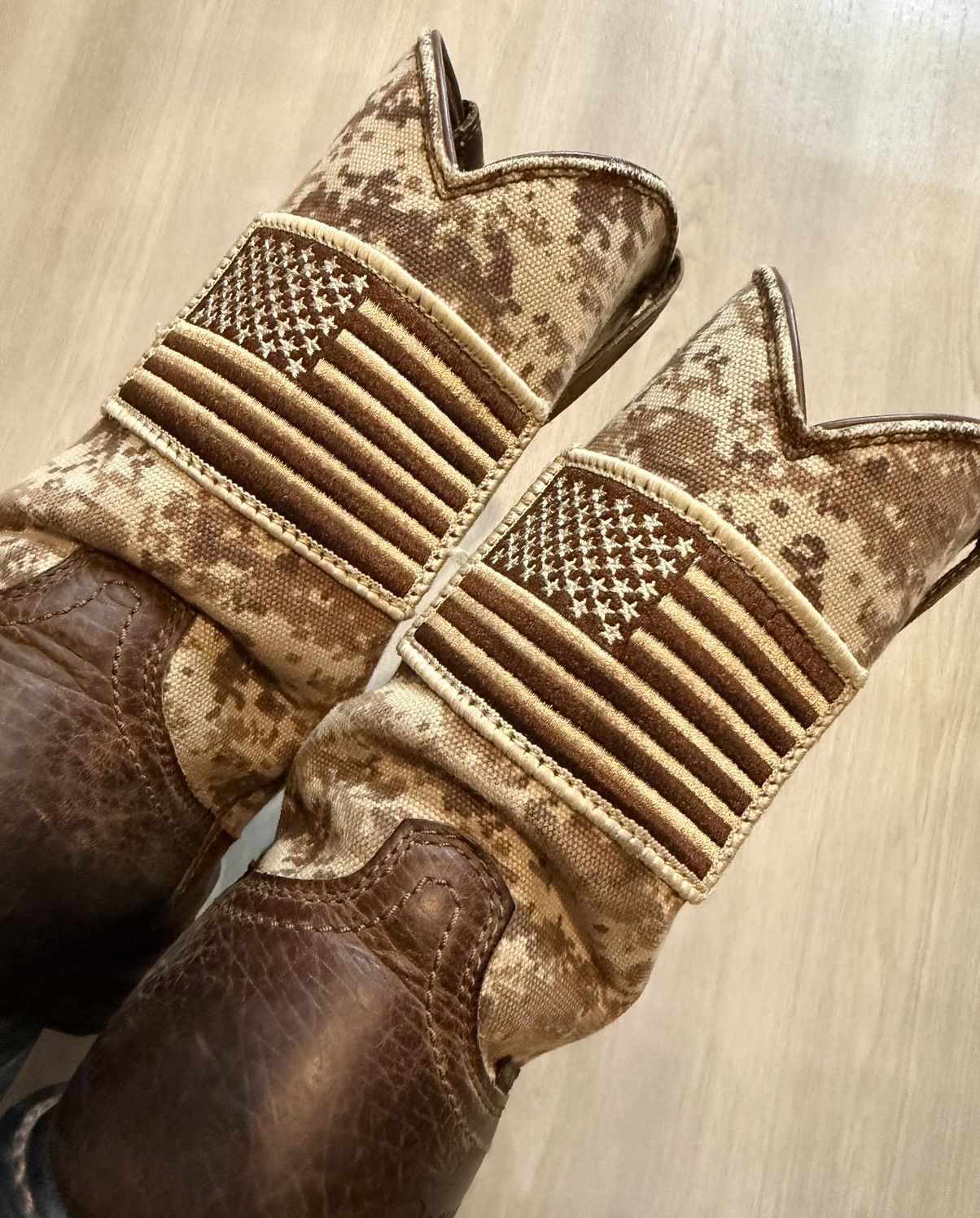 Ariat Ariat WorkHog Patriot Steel Toe Work Boots Leathe Camo Sz 9D Size US 9 / EU 42 - 10 Thumbnail