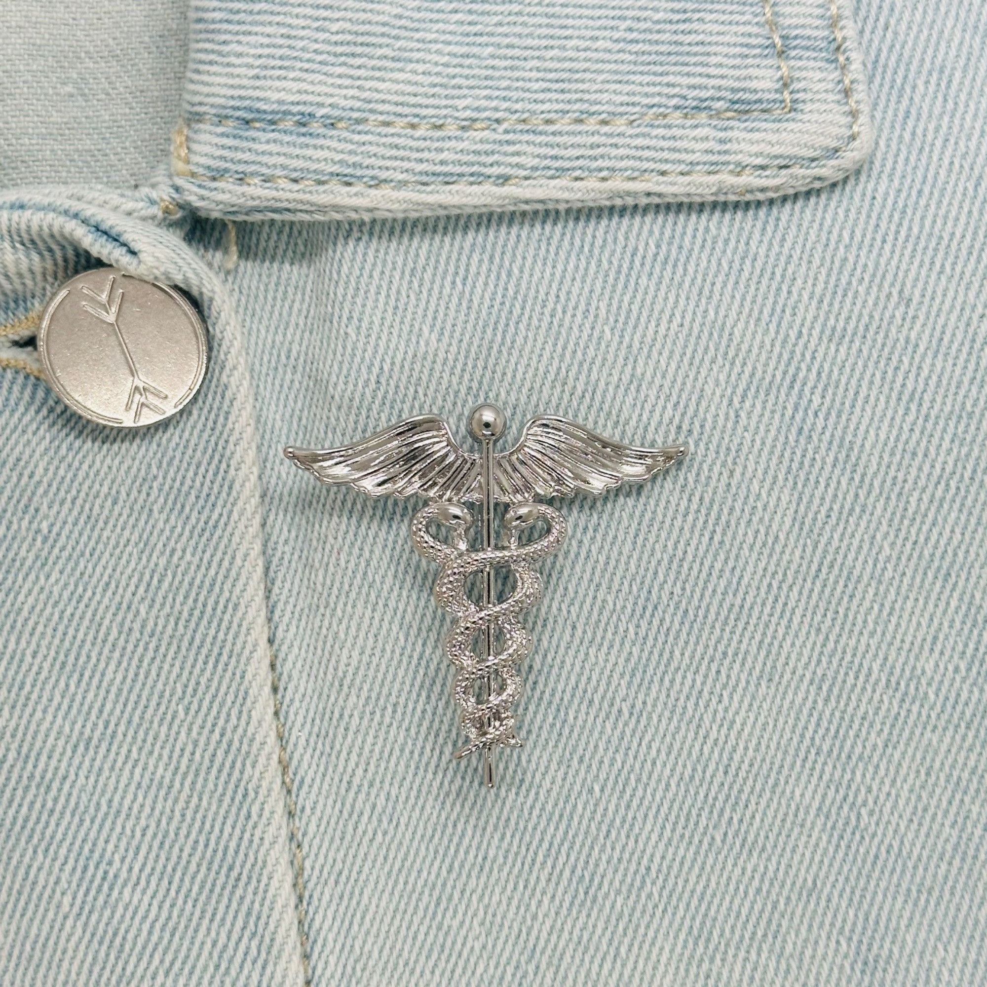 Other ✨Staff of Hermes Caduceus Medical Doctor Medicine Snakes Win Size ONE SIZE - 1 Thumbnail