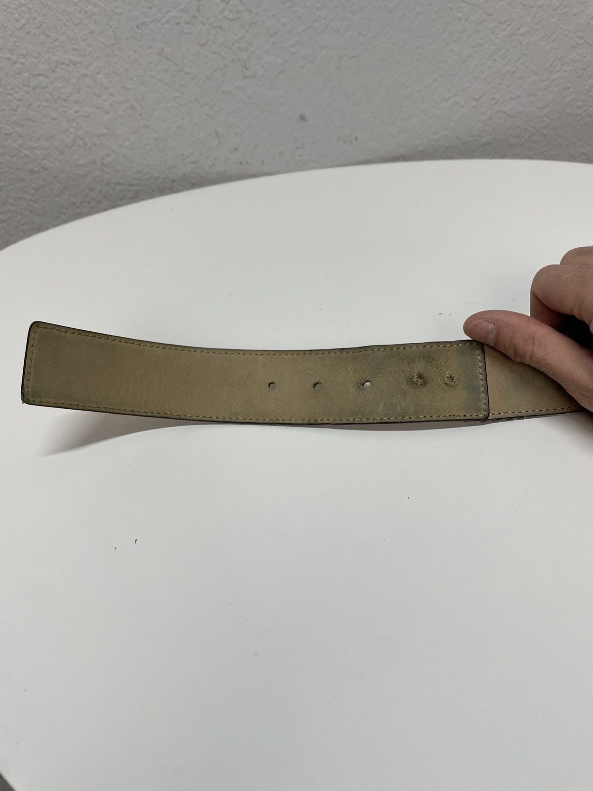 Gucci Gucci Vintage Monogram Gold Logo Bukle Leather x Canvas Mix Size 34 - 15 Thumbnail