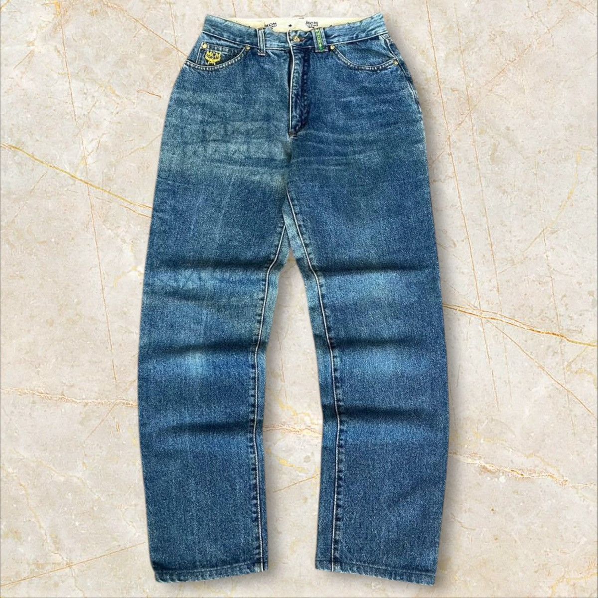 MCM MCM italy logo big couture baggy straight jeans archive rare Size 26" / US 2 / IT 38 - 4 Thumbnail
