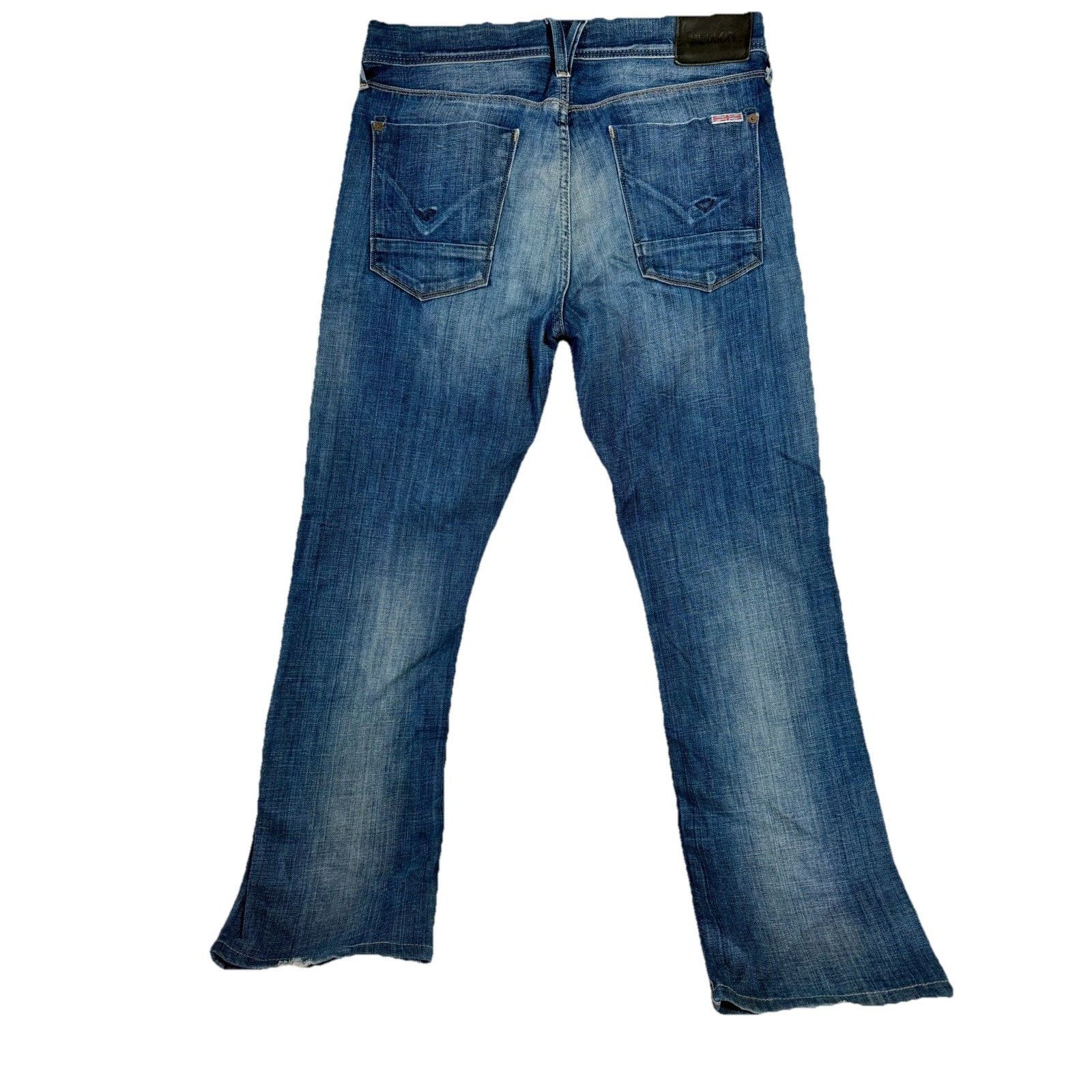 Hudson Hudson Men's Straight Jeans 32X31 Dark Blue Wash Button Fly Size US 32 / EU 48 - 3 Thumbnail