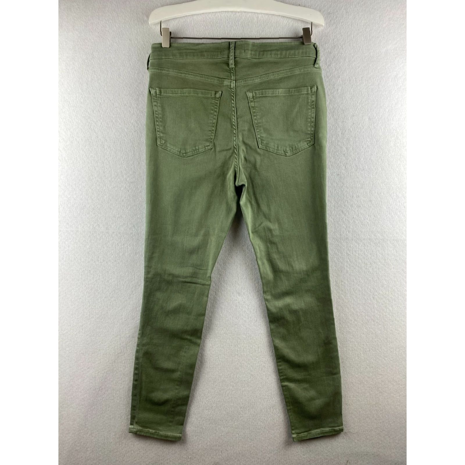 Free People Free People Jeans Womens 30 Green Ankle Stretch Denim High Rise Tapper Pants Size 30" / US 8 / IT 44 - 7 Thumbnail