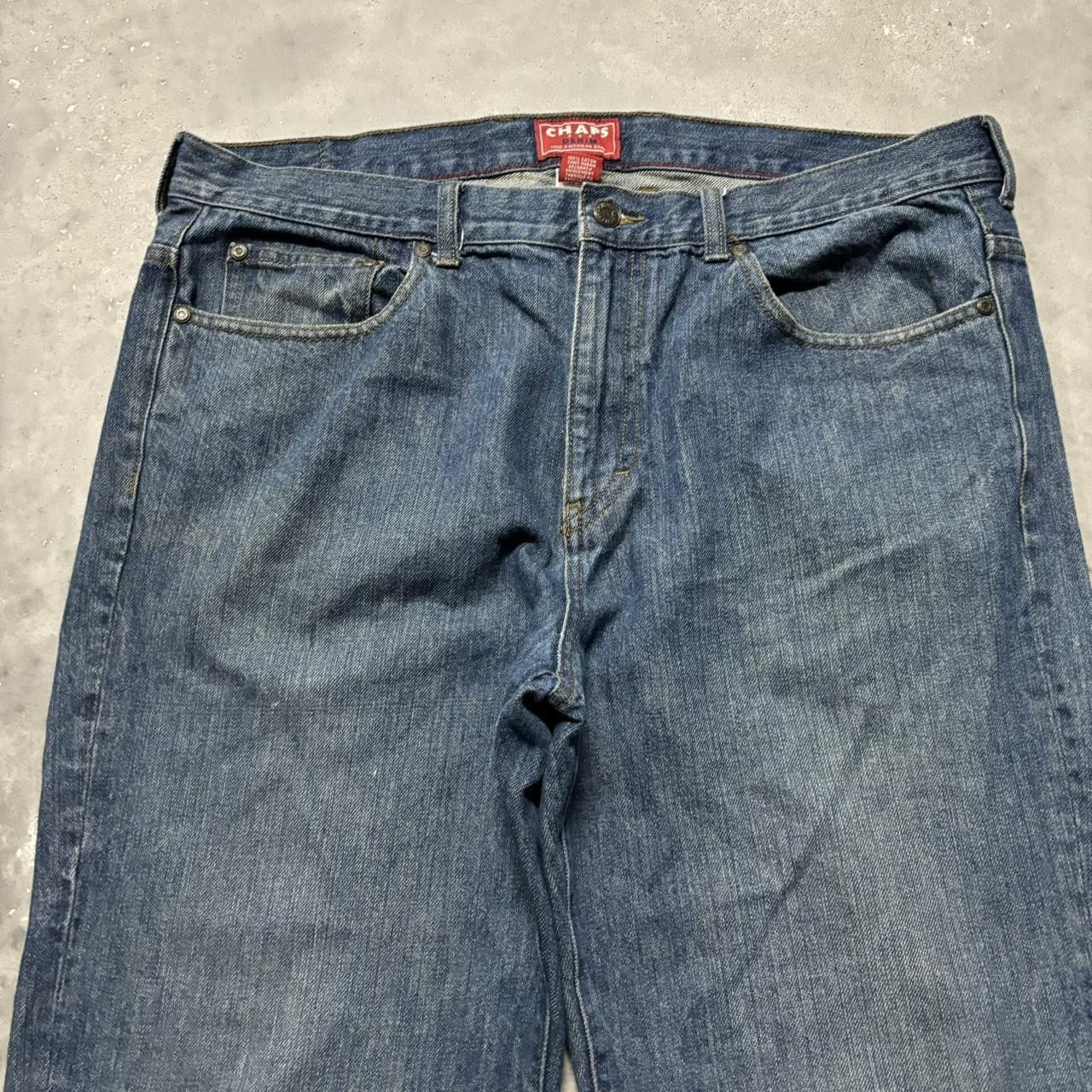 Japanese Brand × Vintage Crazy Vintage Y2K/2000s Baggy Grunge Dark Wash Skater Denim Jeans! Size US 38 / EU 54 - 5 Thumbnail