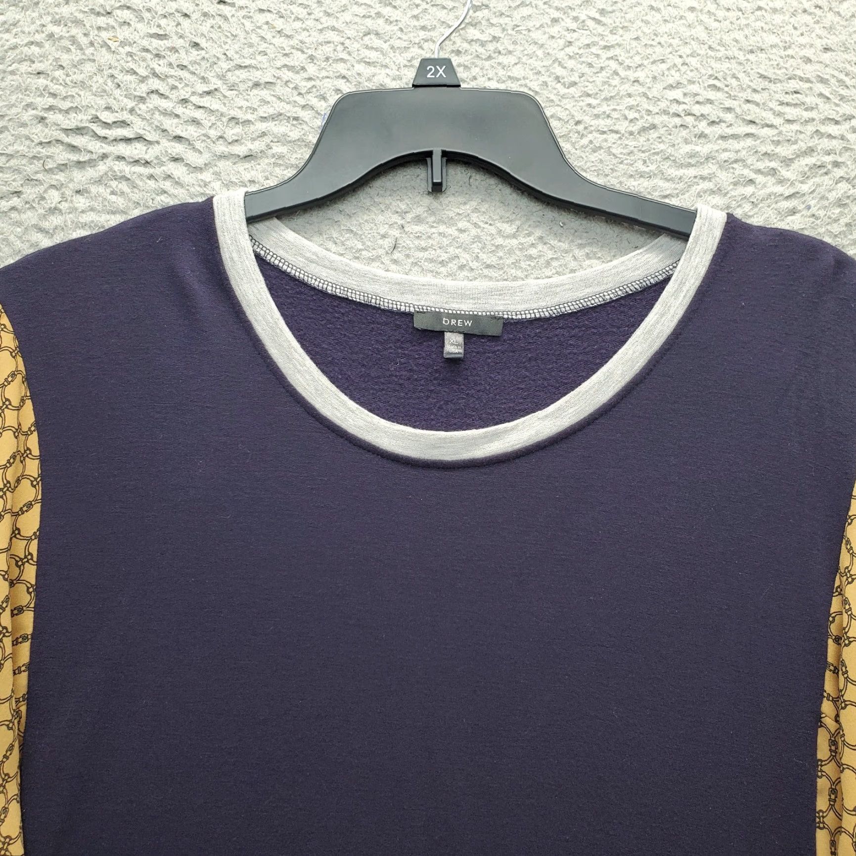 Drew Drew Womens XL Multicolor Geometric Fleece Lined Raglan Sweatshirt Size XL / US 12-14 / IT 48-50 - 7 Thumbnail