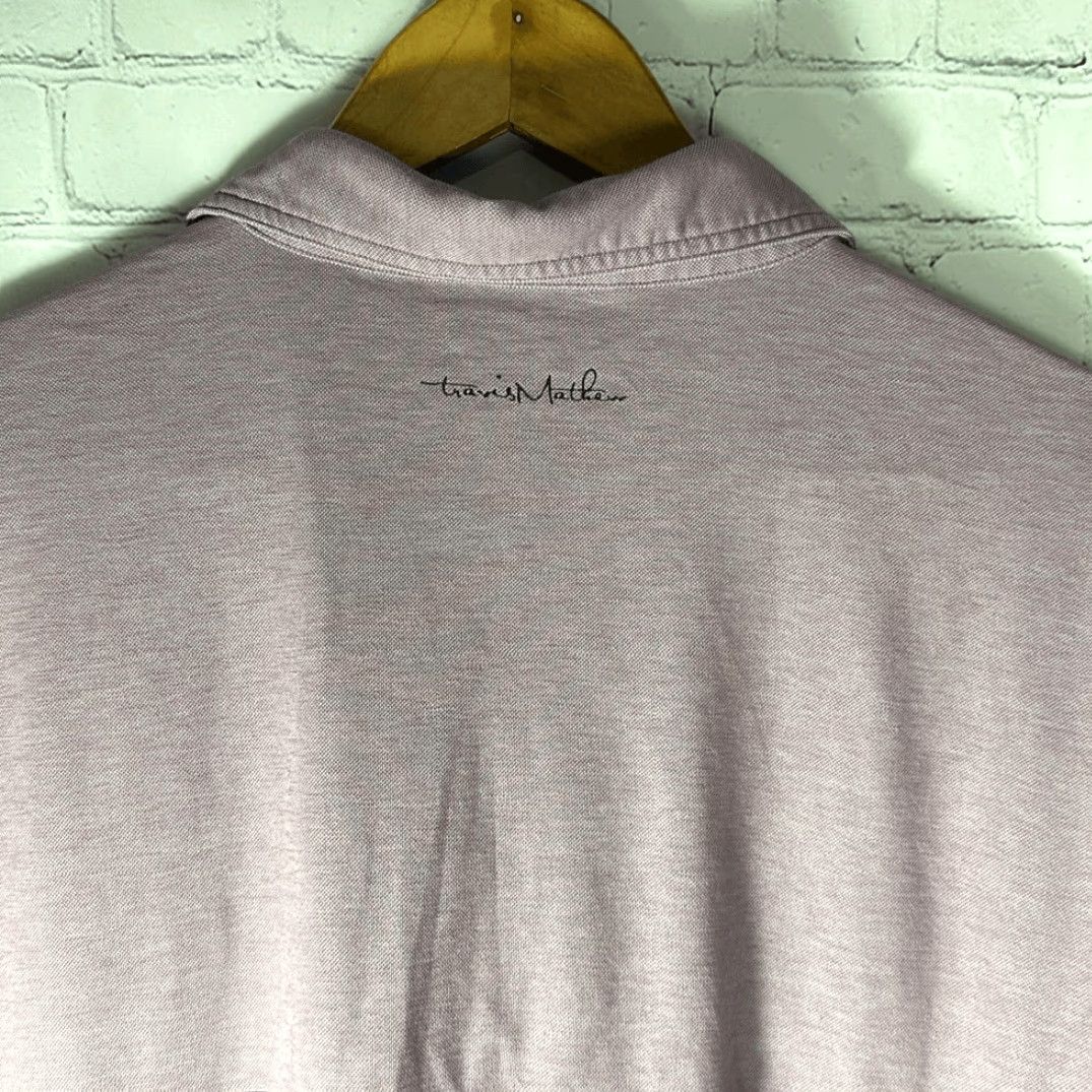 TravisMathew Travis Matthew Purple Gray Striped Golf Polo Shirt XL HOLE Size US XL / EU 56 / 4 - 5 Thumbnail