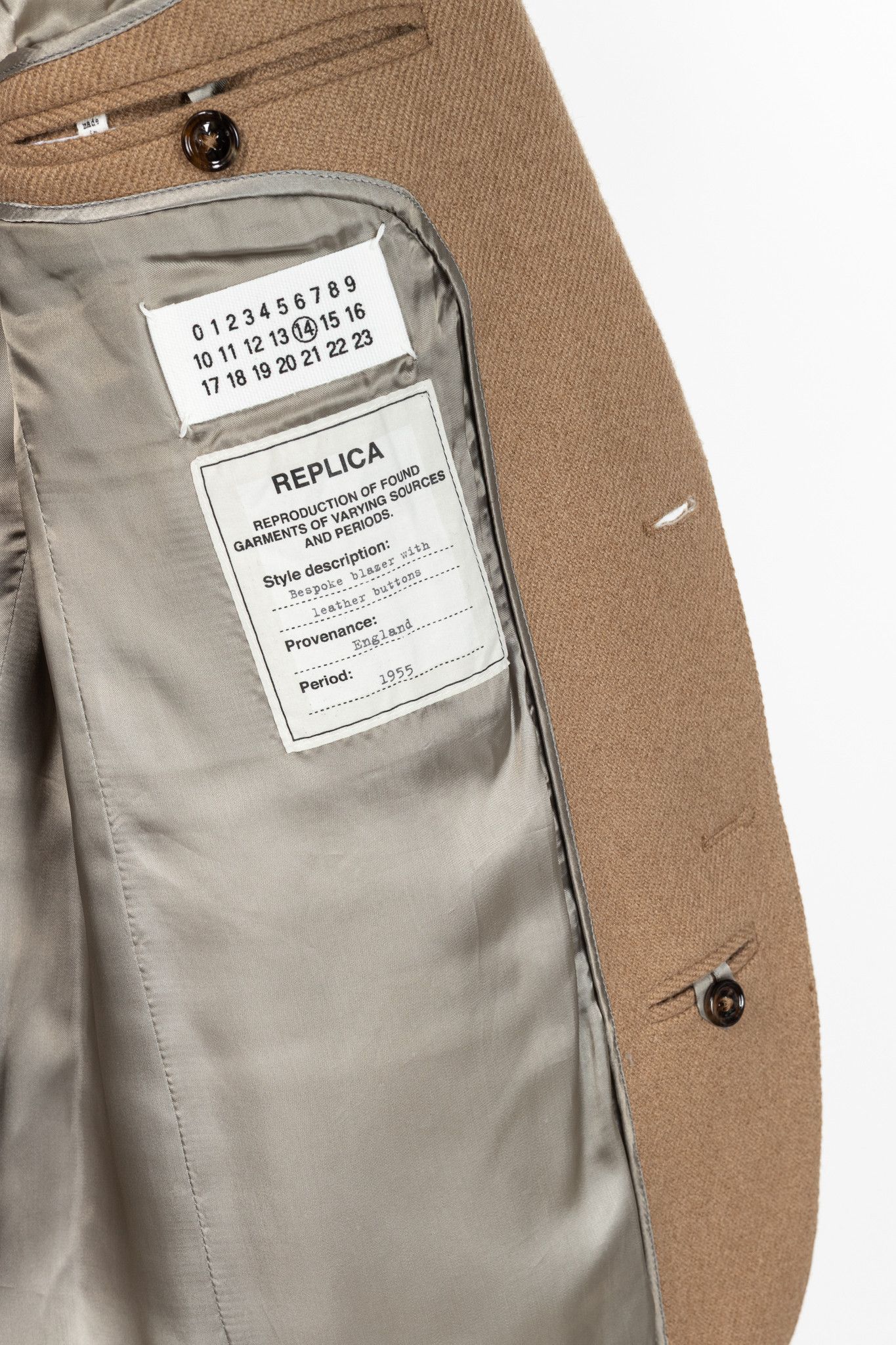 Maison Margiela Maison Margiela Tan Camel-Flannel Bespoke Blazer Size 40R - 7 Thumbnail