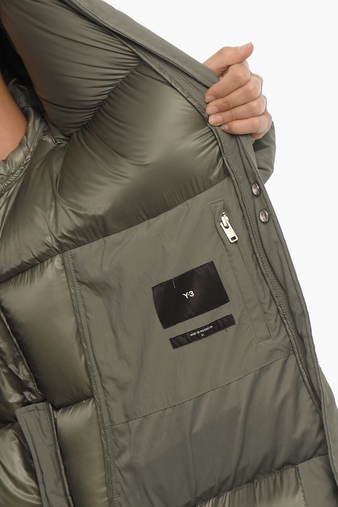 Y-3 × Yohji Yamamoto og1mm0824 Down Jacket with Hood in Green Size XS / US 0-2 / IT 36-38 - 5 Thumbnail