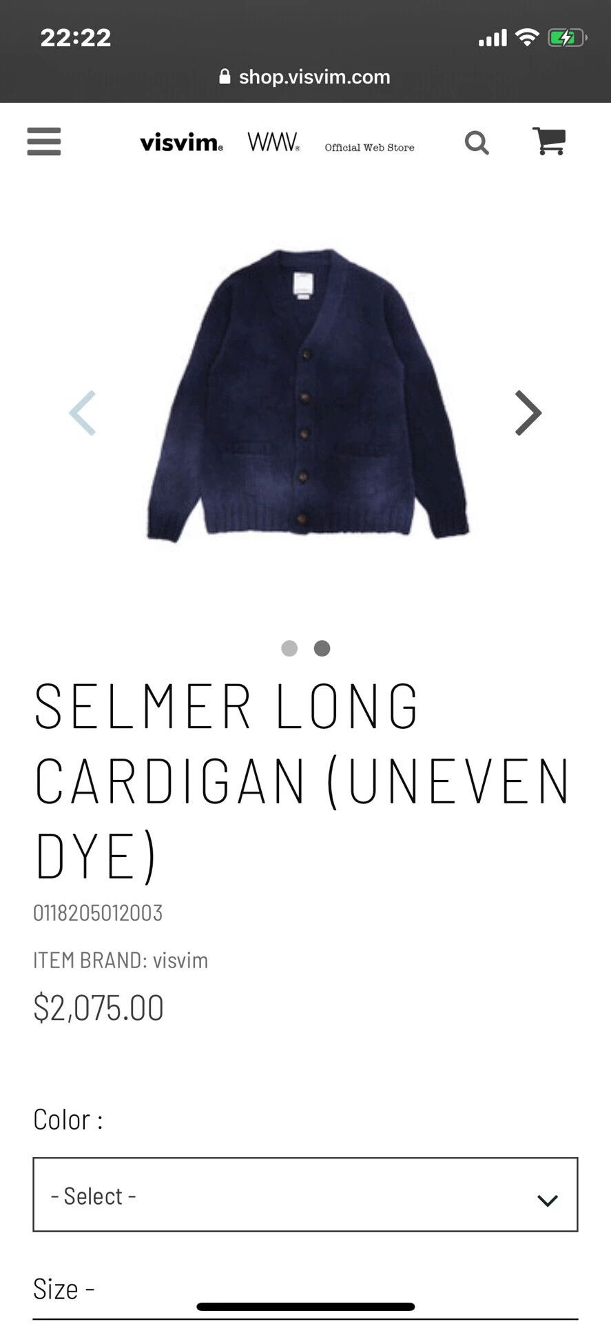 Visvim Visvim Selmer Long Cardigan18AW Size US S / EU 44-46 / 1 - 1 Thumbnail